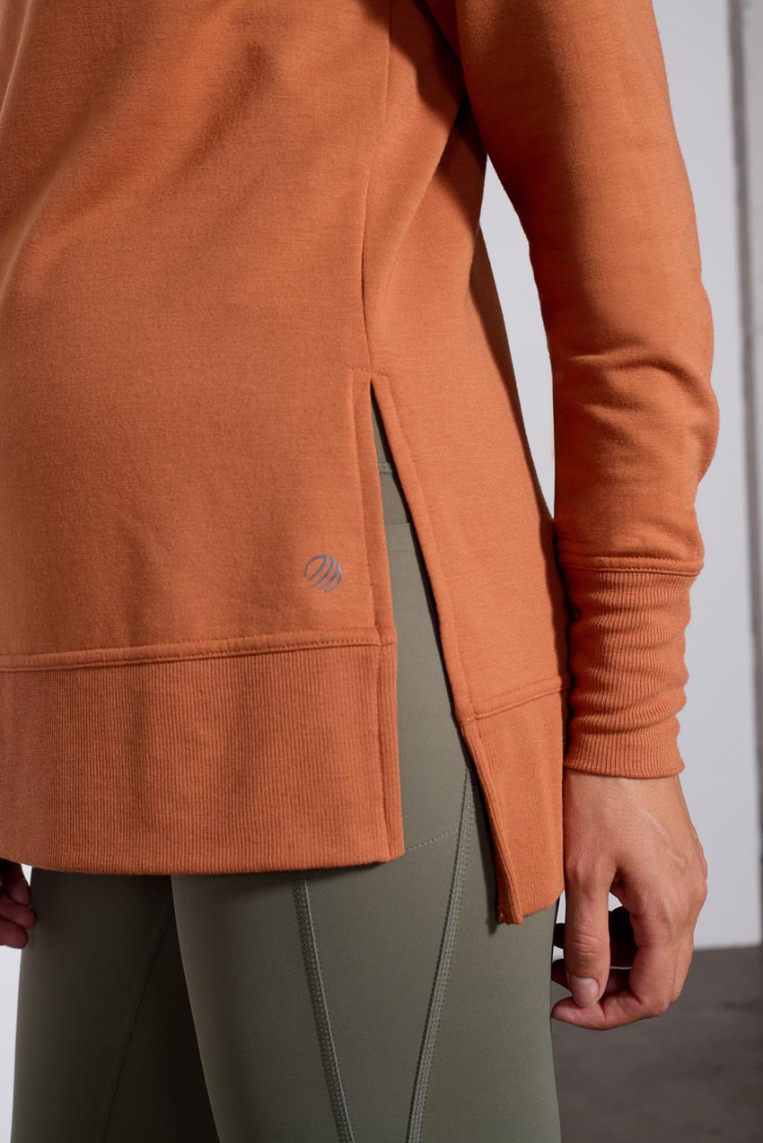 Serene Recycled Polyester TENCEL™ Modal Side Slit Maternity Pullover