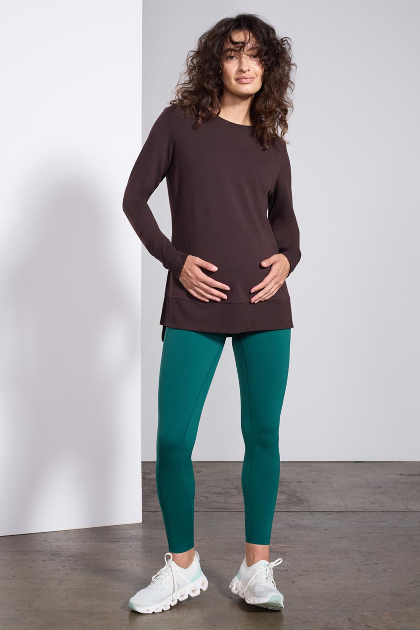 Serene Recycled Polyester TENCEL™ Modal Side Slit Maternity Pullover