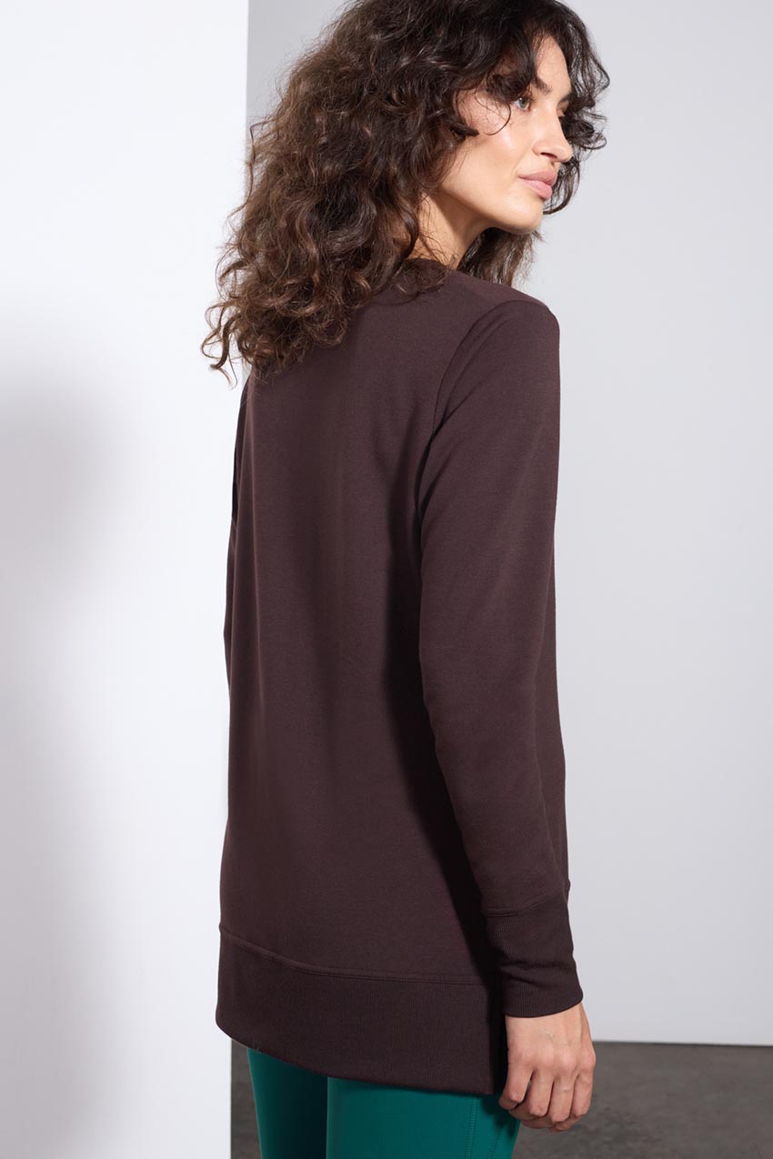 Serene Recycled Polyester TENCEL™ Modal Side Slit Maternity Pullover