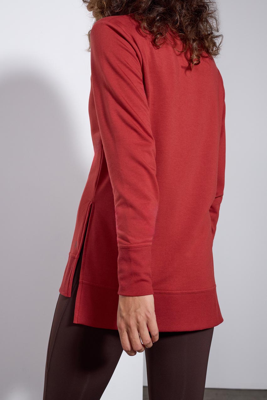 Serene Recycled Polyester TENCEL™ Modal Side Slit Maternity Pullover