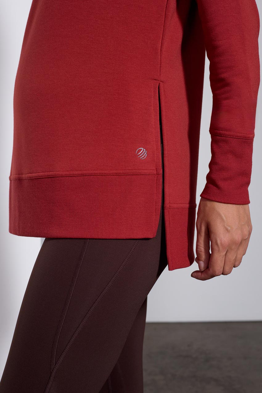 Serene Recycled Polyester TENCEL™ Modal Side Slit Maternity Pullover