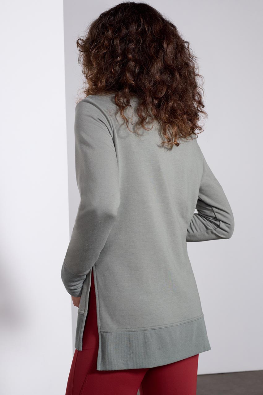 Serene Recycled Polyester TENCEL™ Modal Side Slit Maternity Pullover