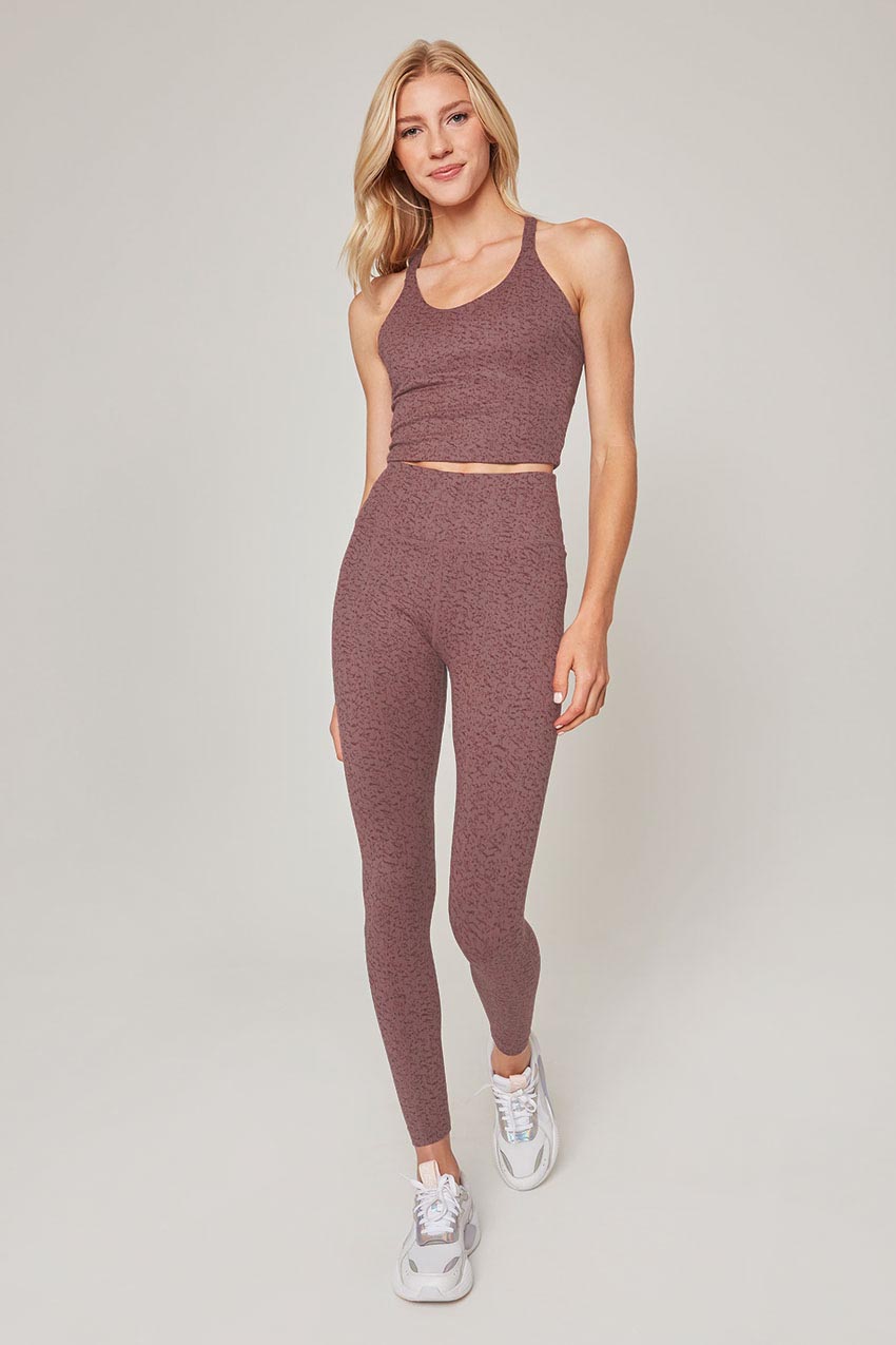 Explore High-Waisted 25" Printed Legging Peached
