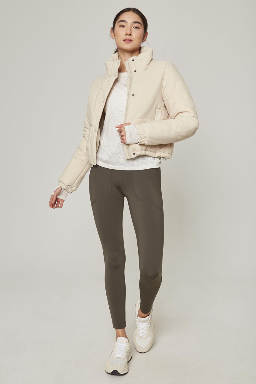 Explore Mid-Waisted 27" Thermal Legging - Moss