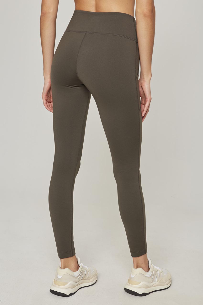 Explore Mid-Waisted 27" Thermal Legging - Moss