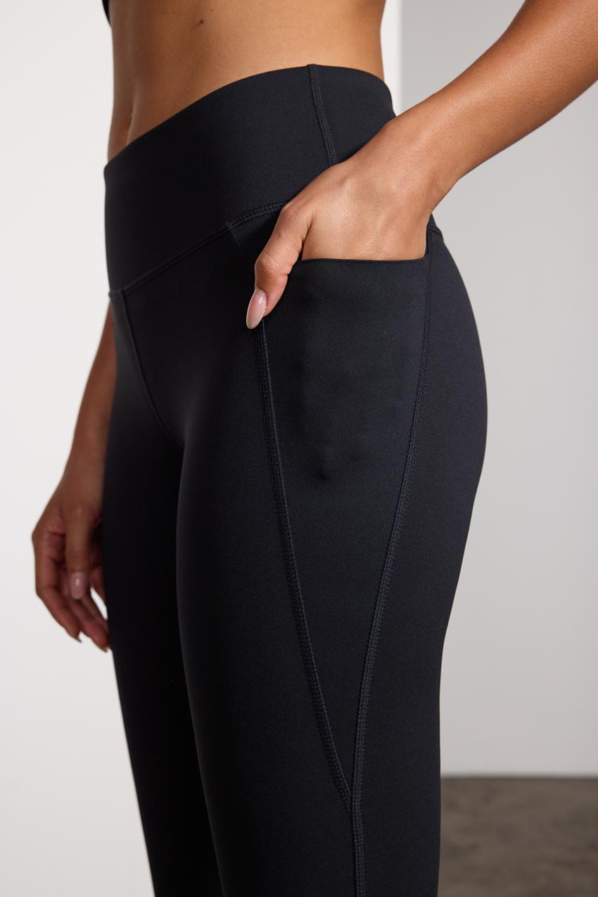 Vital Mid-Rise Side Pocket Legging - Black