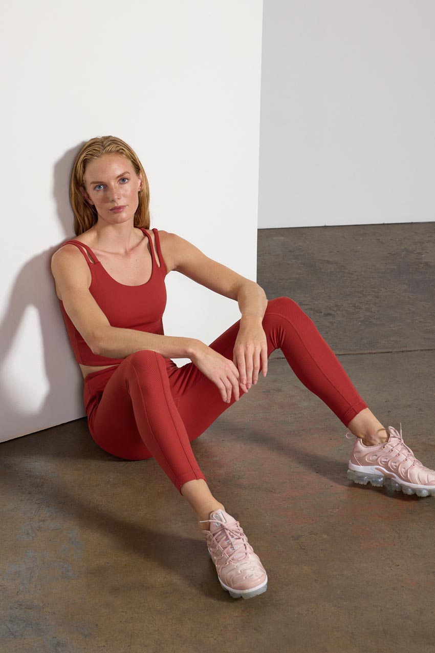 Effuse High-Waisted Mixed Panel Legging 26"