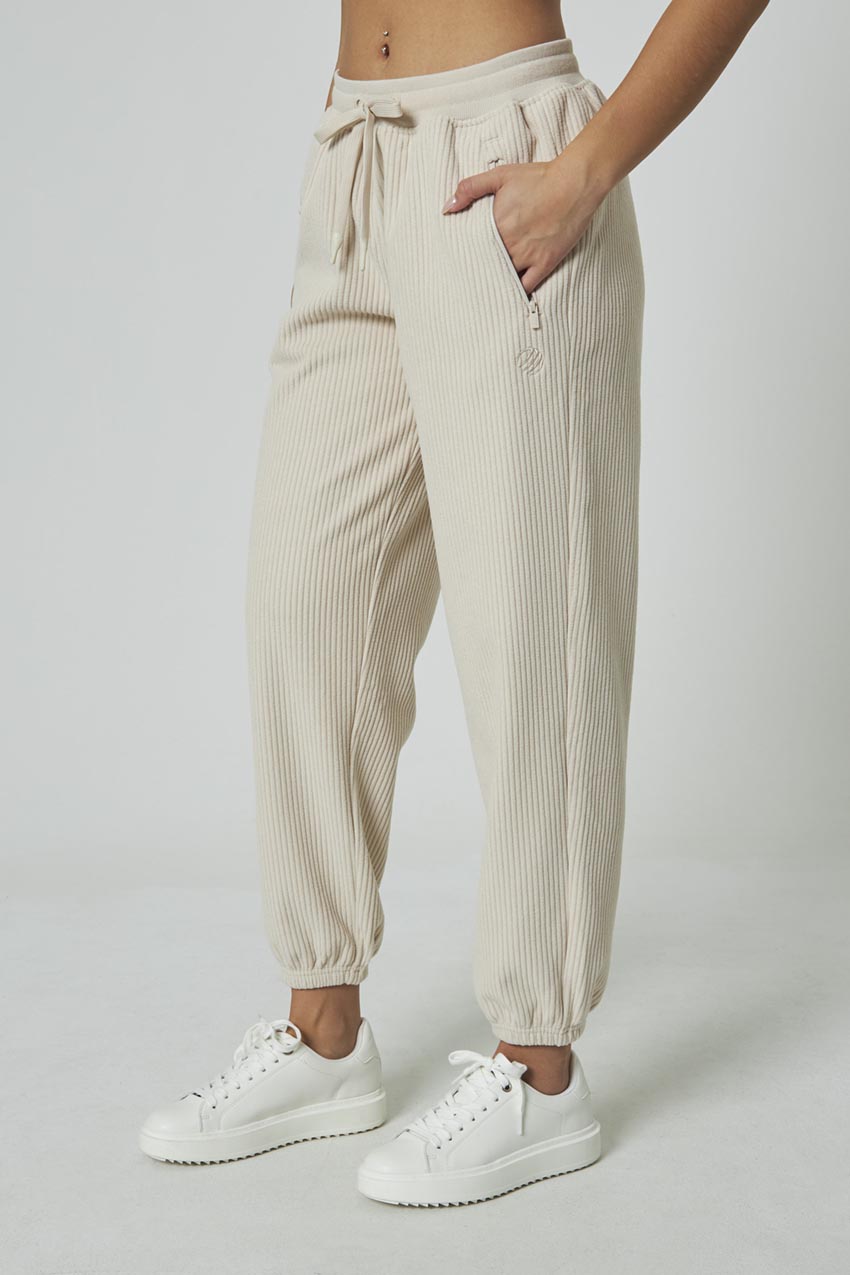 Aura Corduroy Jogger - Stone