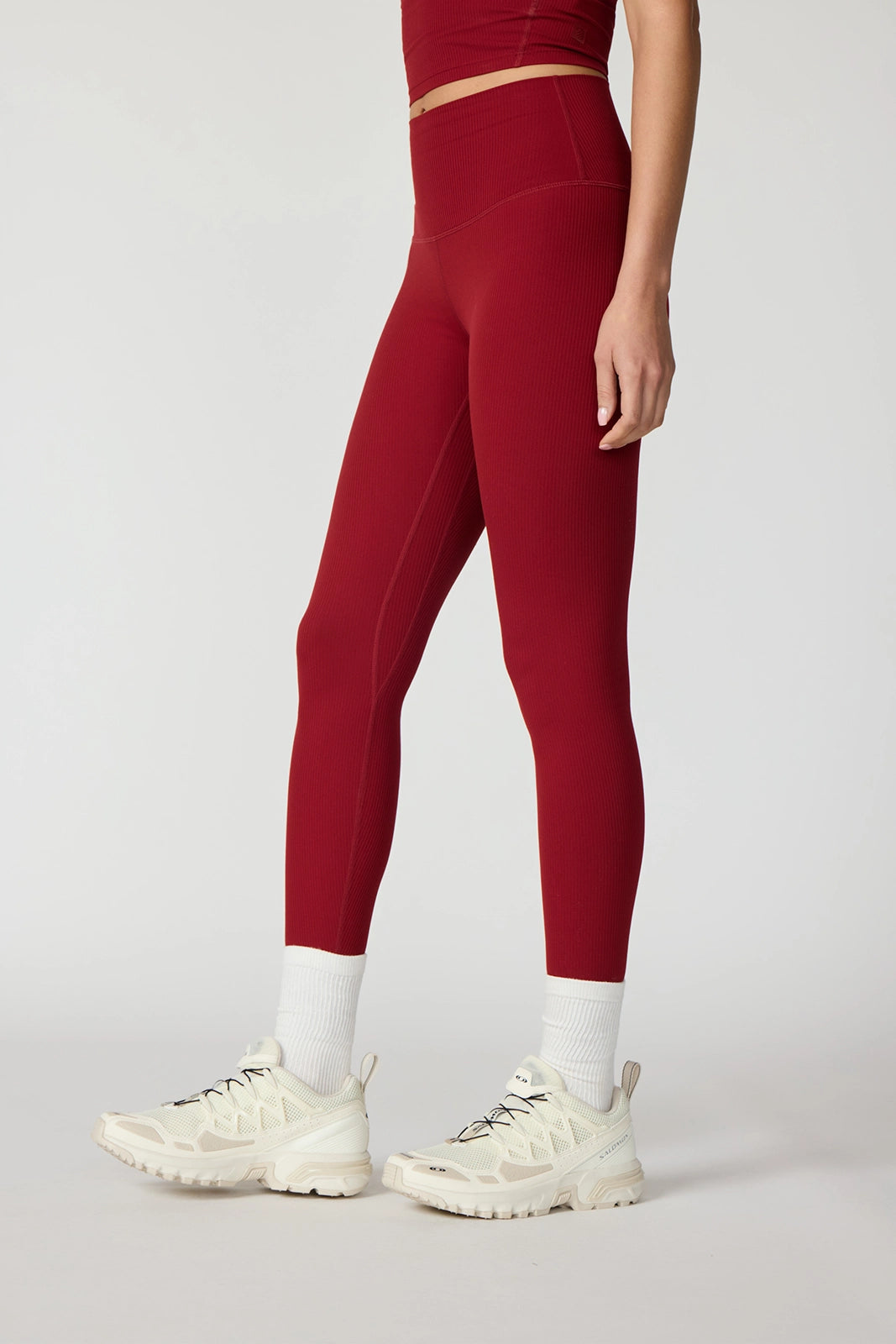 Ribbed Legging - Merlot