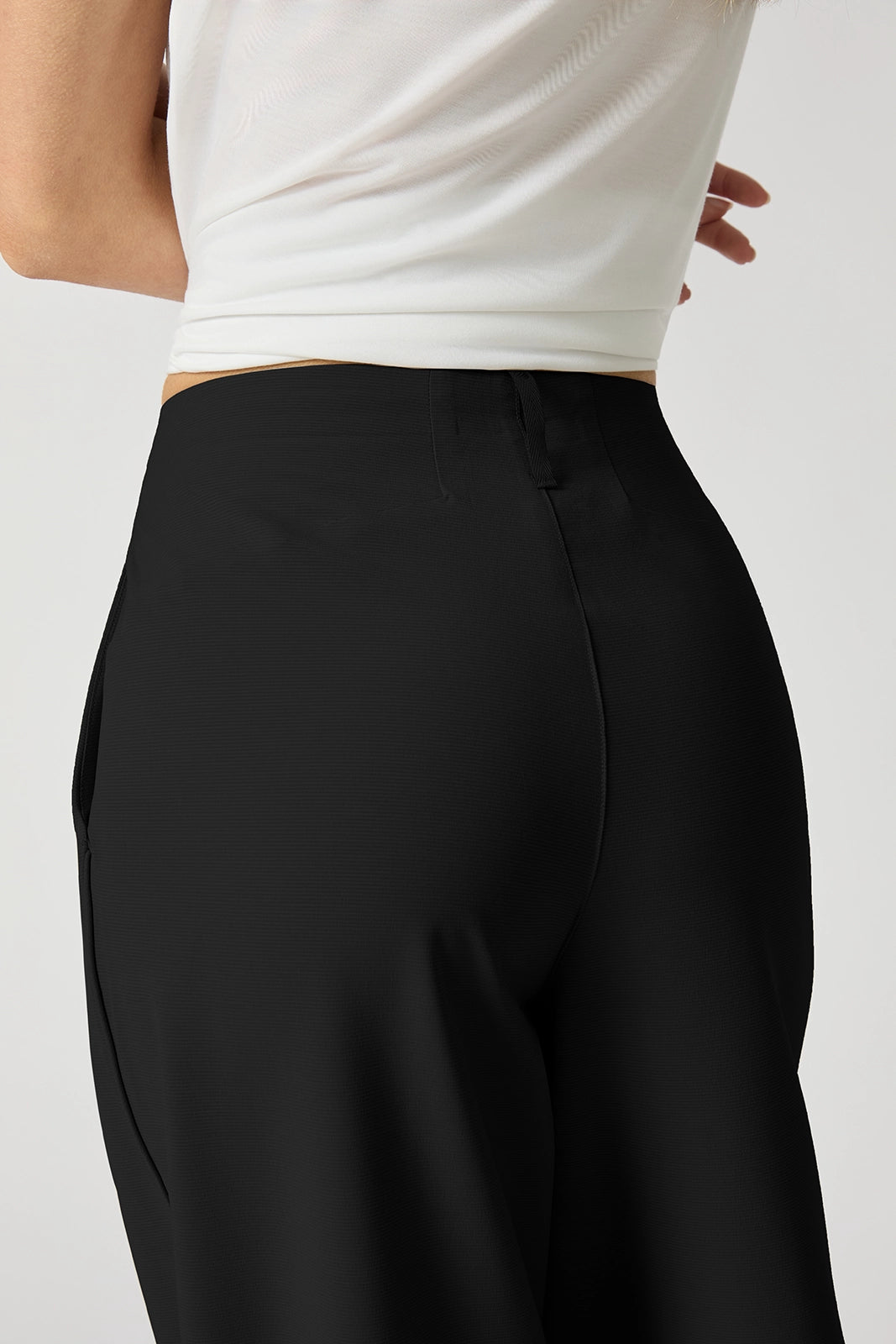 Ripstop Wide Leg Pant - Black