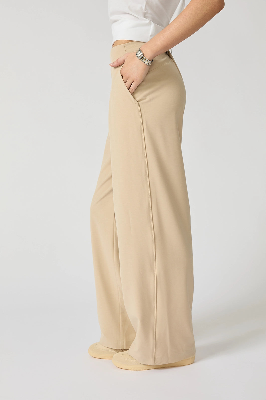 Ripstop Wide Leg Pant - Irish Cream