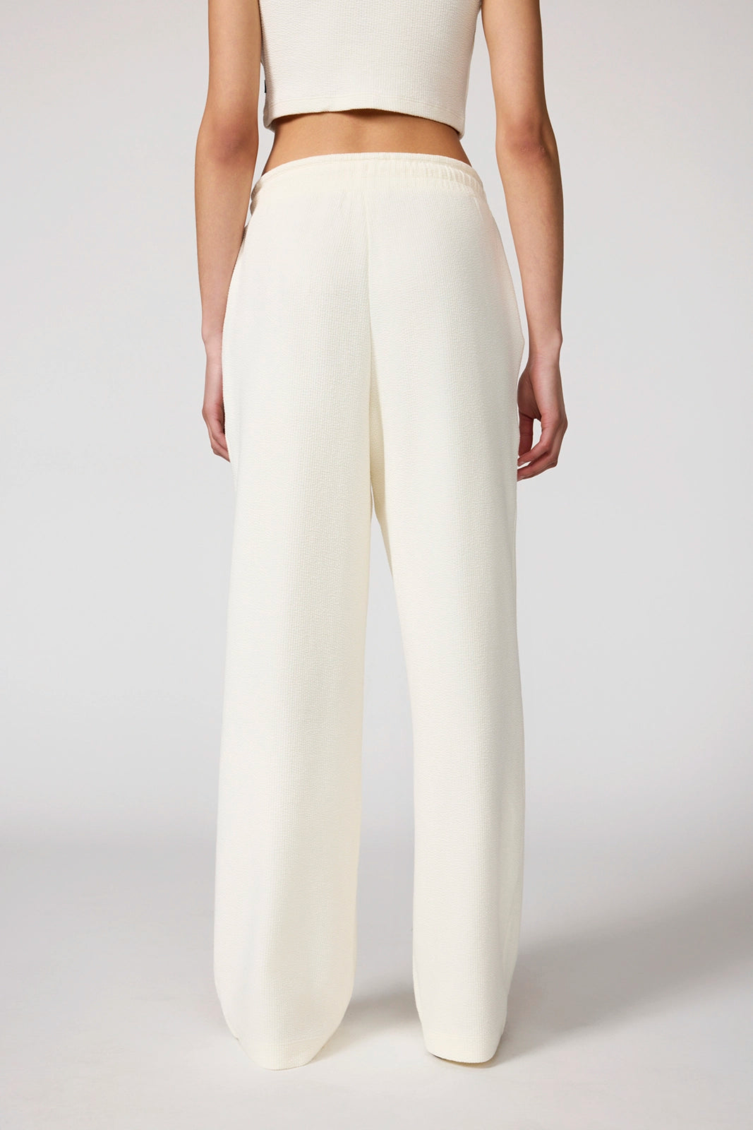 Solace Textured Wide Leg Pant - Vanilla