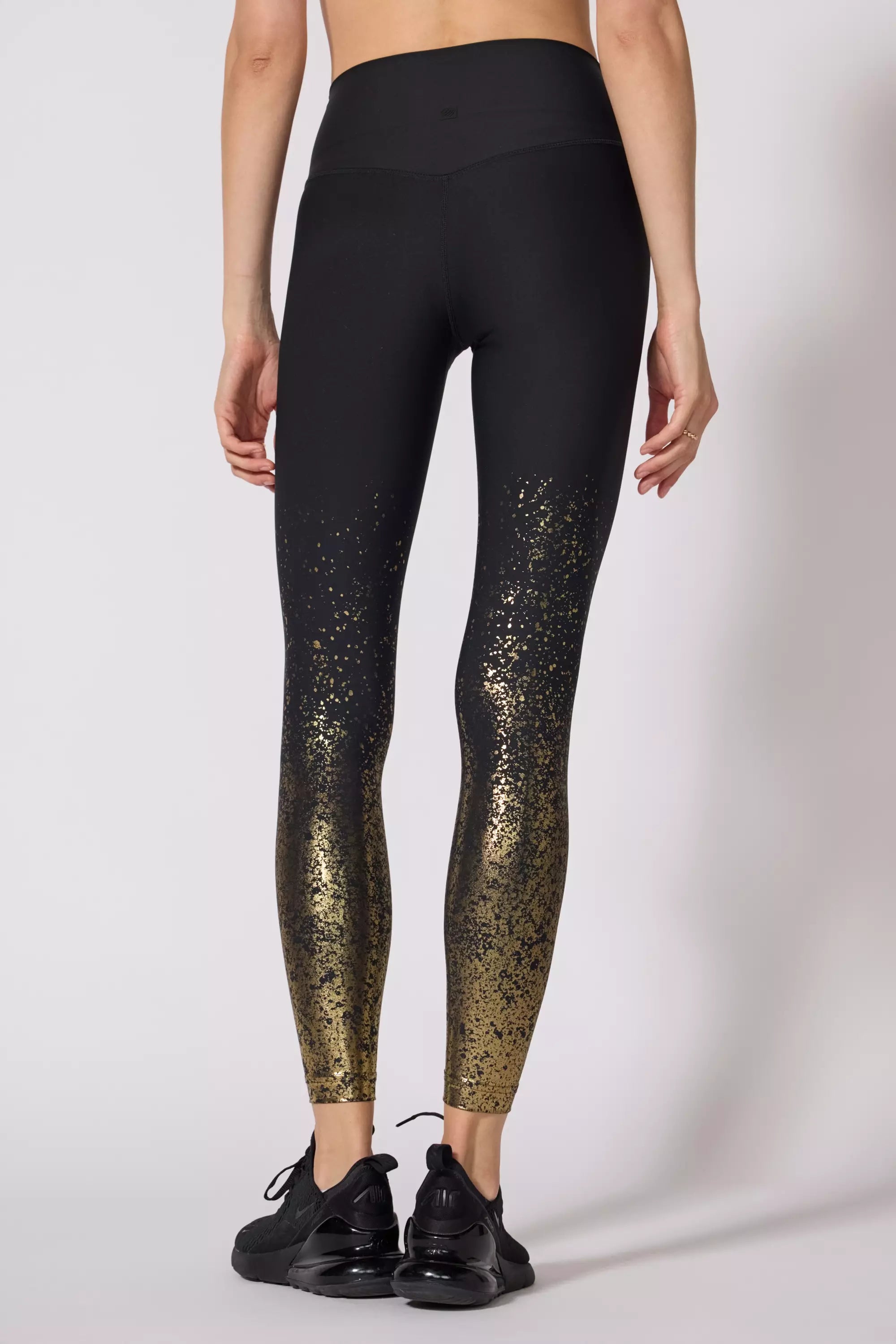 Foil-Print Legging - Jet Black