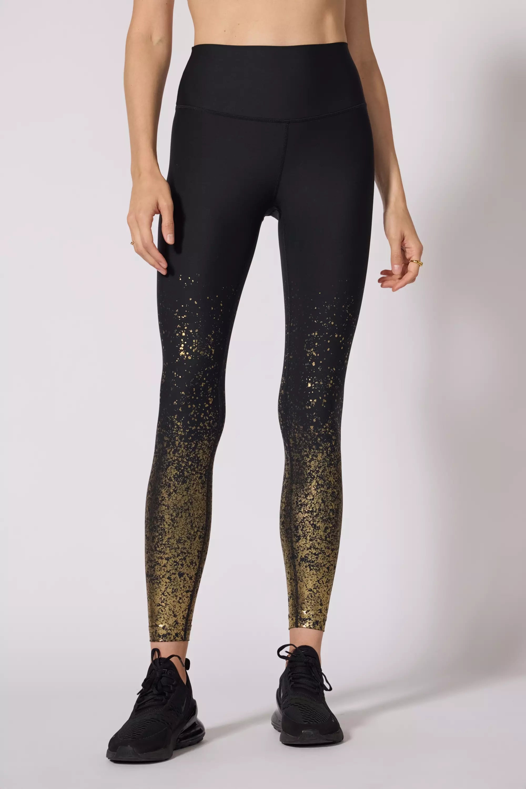 Foil-Print Legging - Jet Black