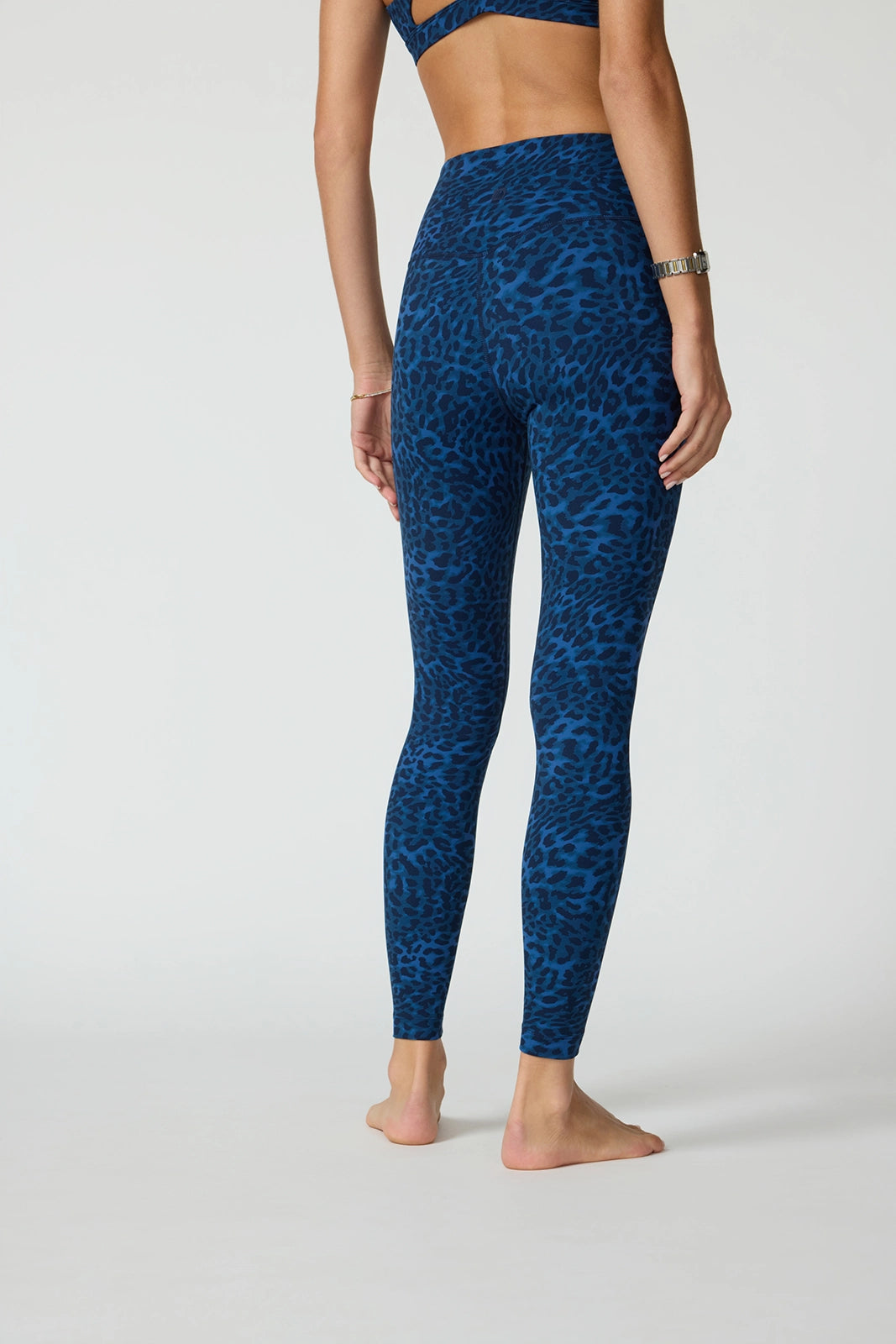 Printed Legging - Navy Blazer Leopard
