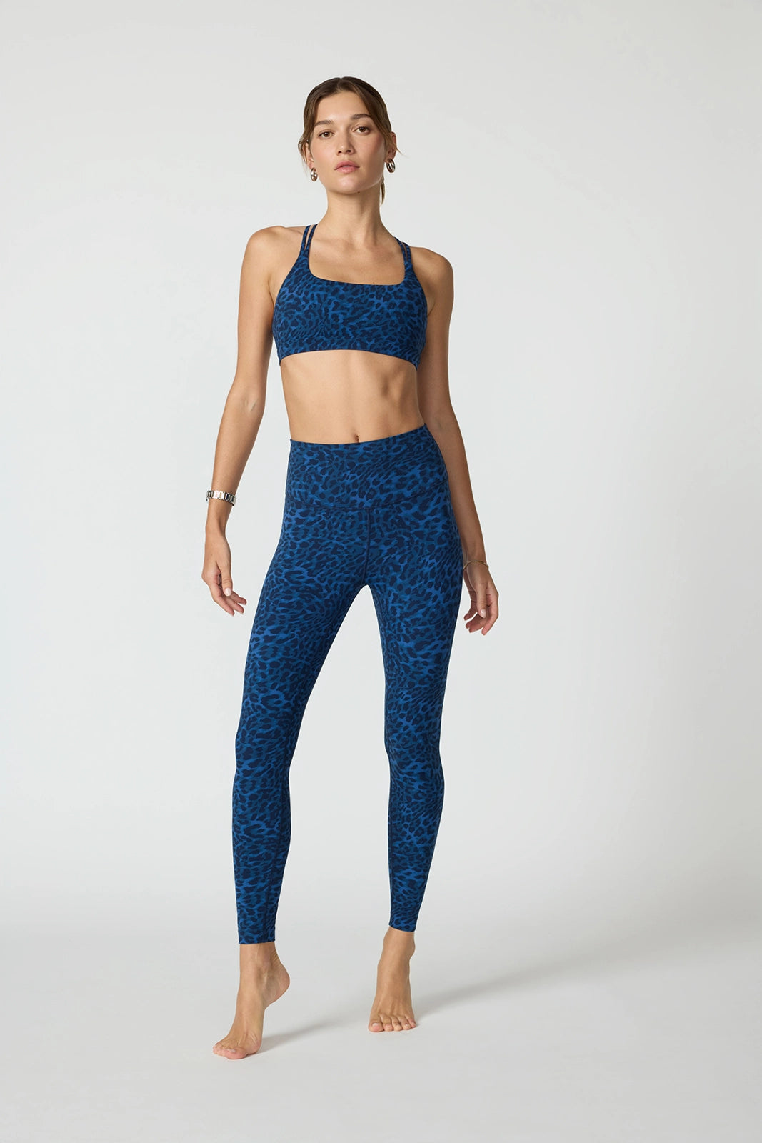 Printed Legging - Navy Blazer Leopard