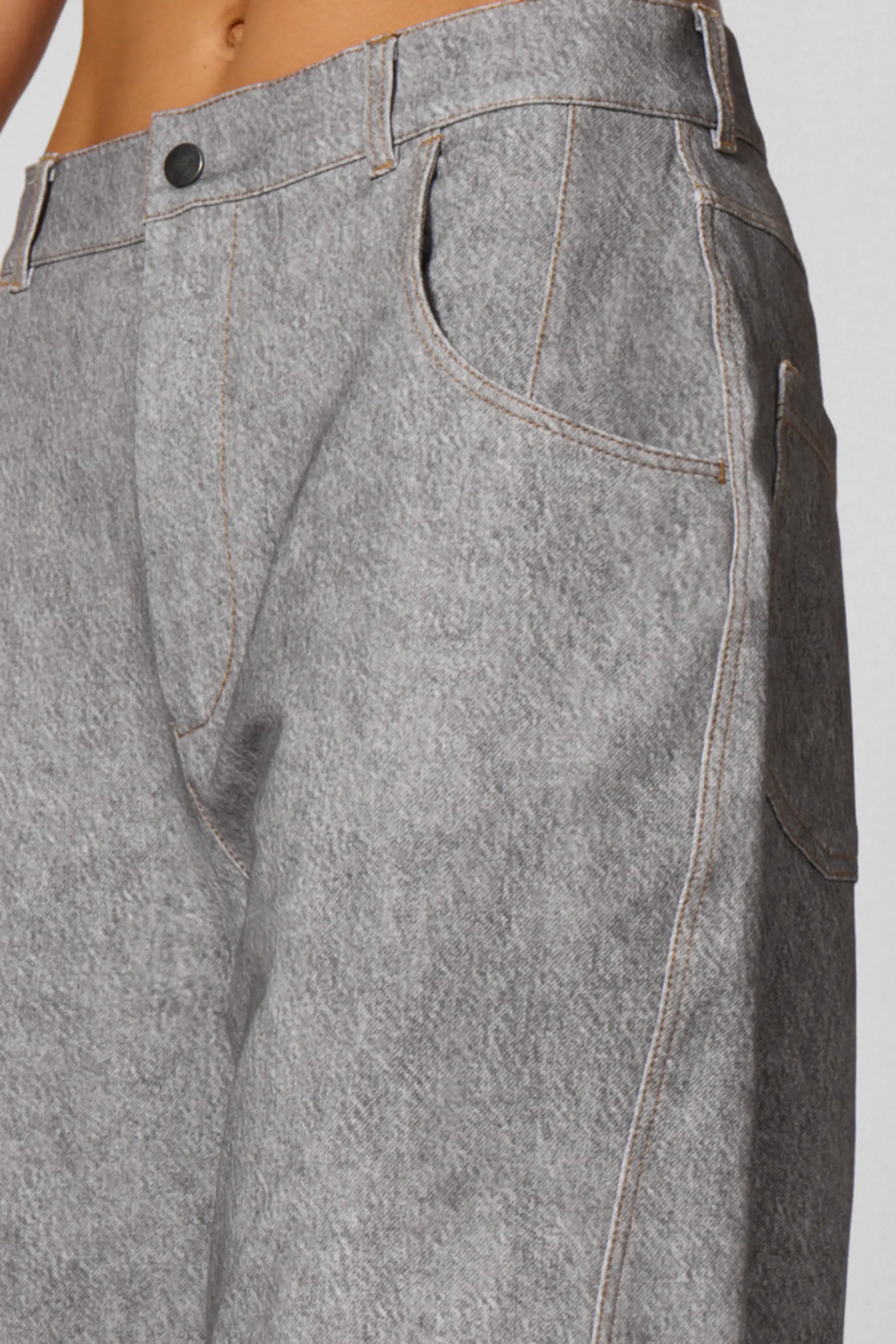 Trompe-l'œil Short - Htr Grey