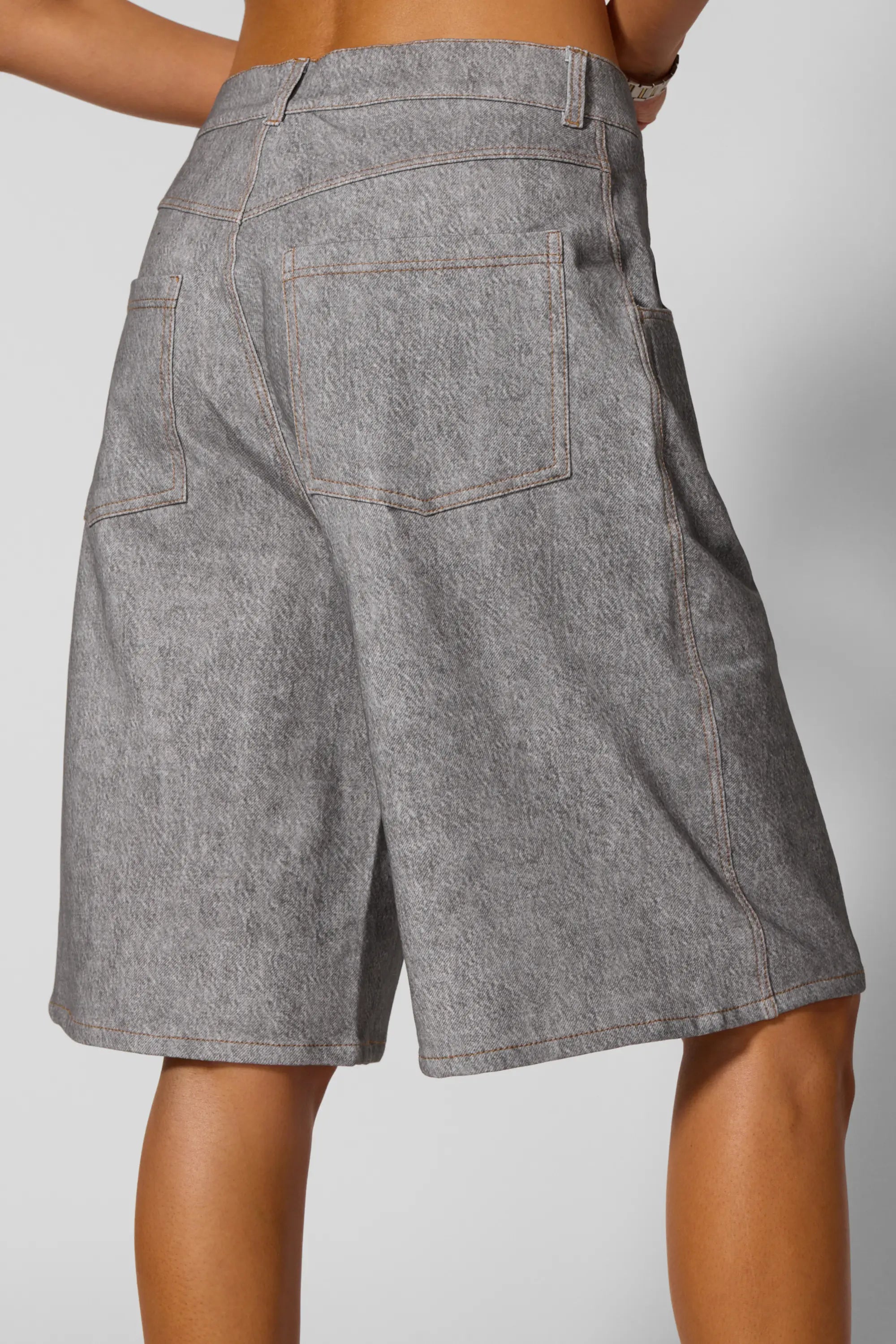 Trompe-l'œil Short - Htr Grey