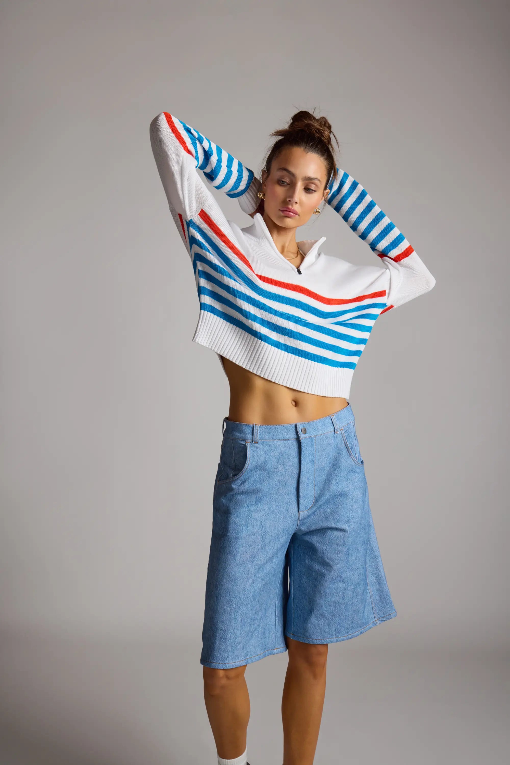 Trompe-l'œil Short - Denim Wash