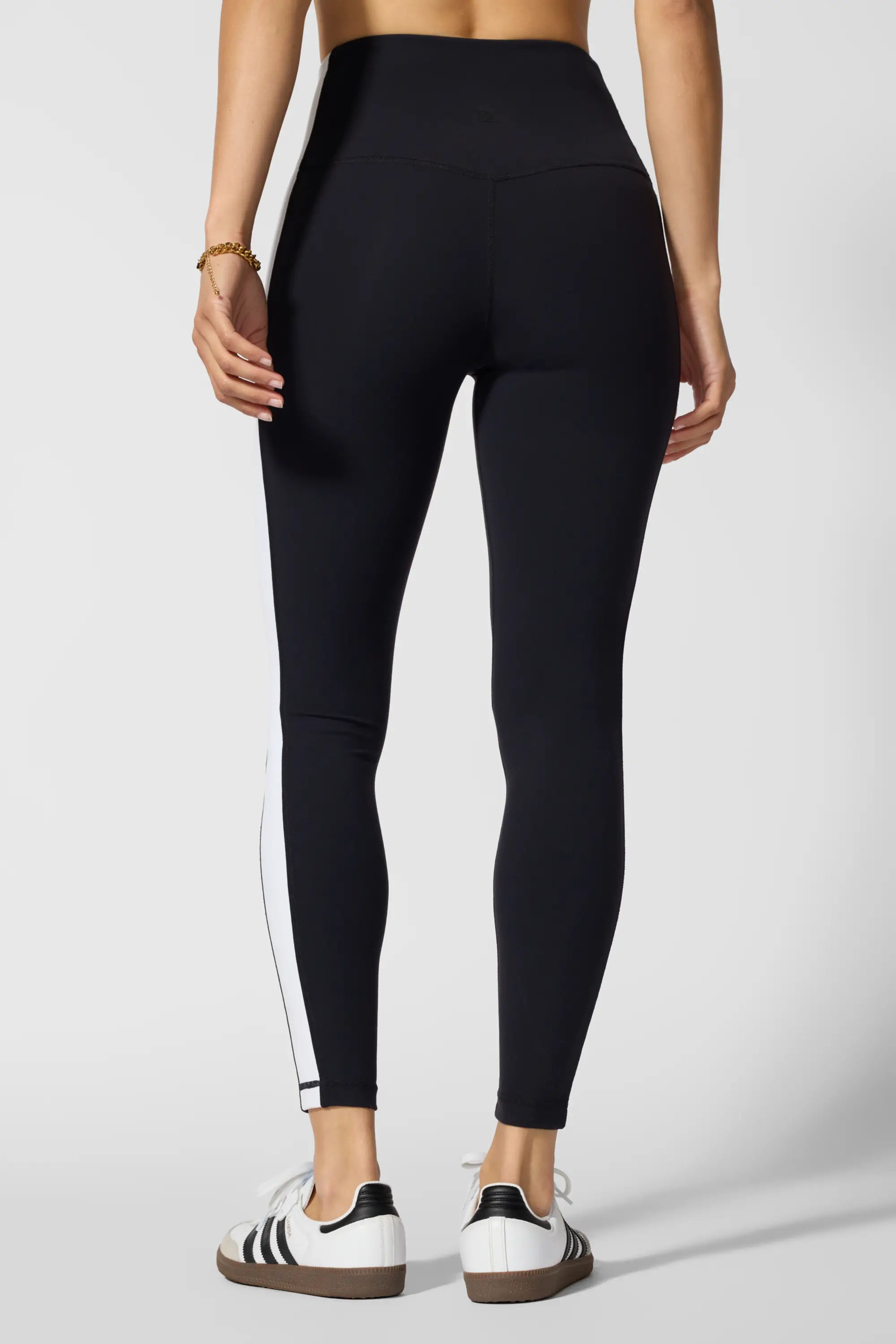 Sculpt Colour Blocked Legging - Black/Brilliant White