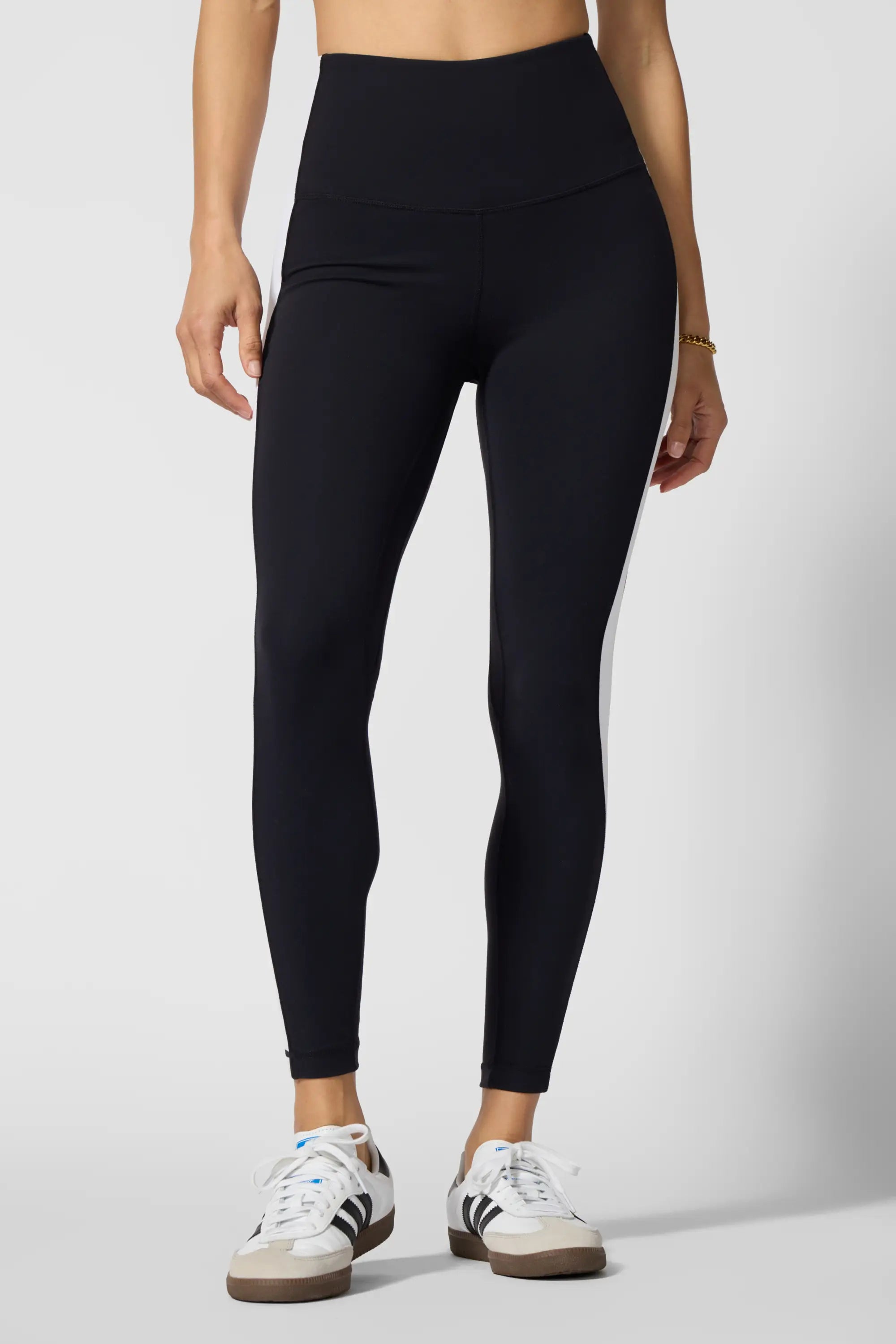Sculpt Colour Blocked Legging - Black/Brilliant White