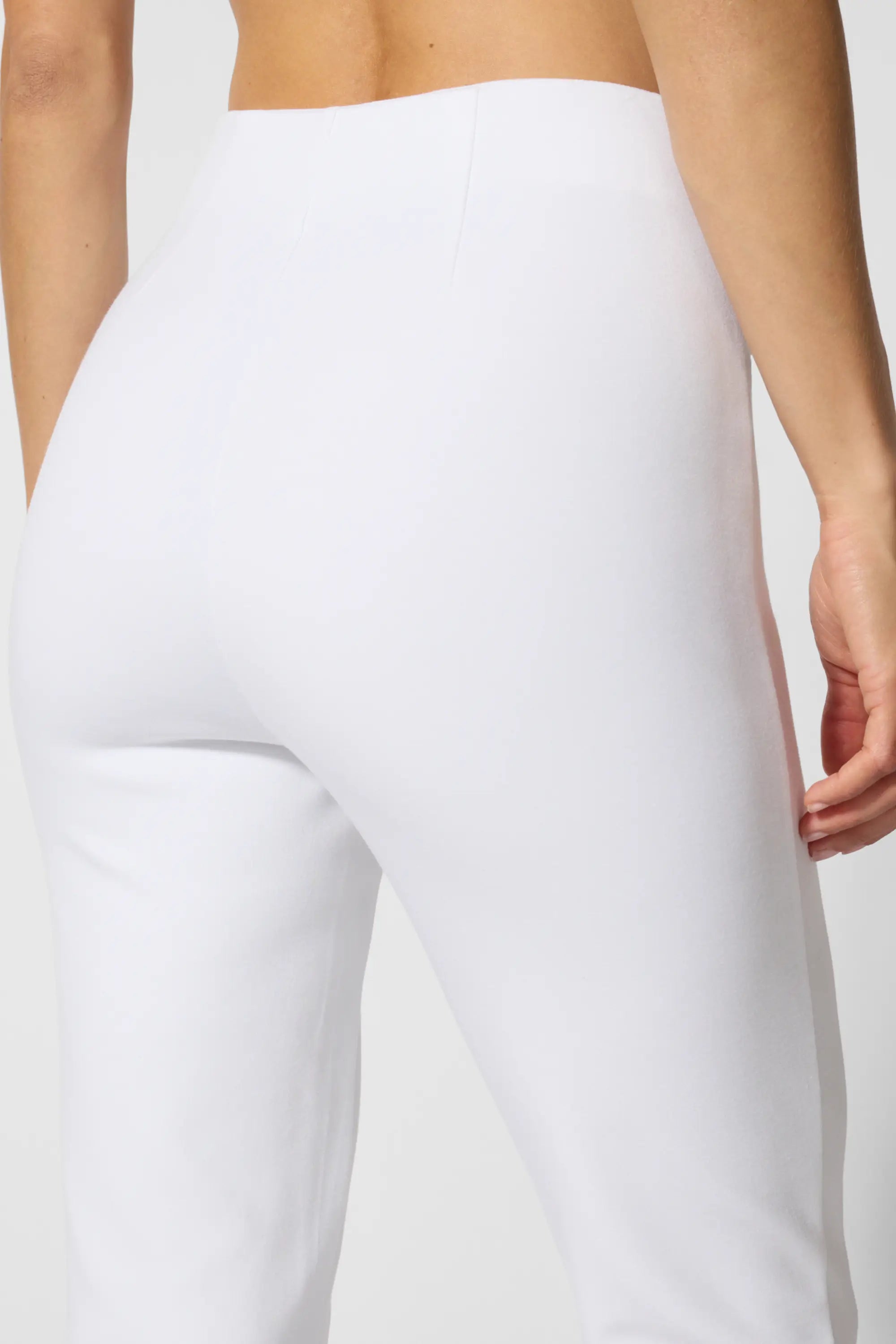 Front Slit Slim Pant - Brilliant White