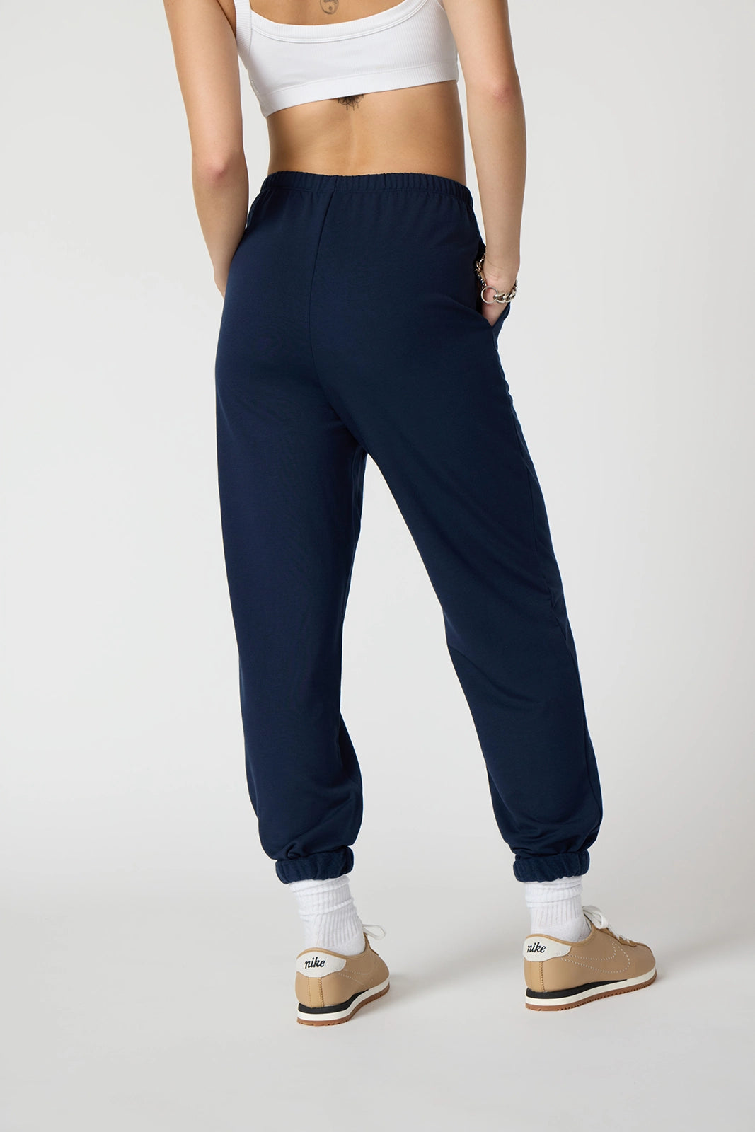 Cozy Fleece Boyfriend Sweatpant - Navy Blazer