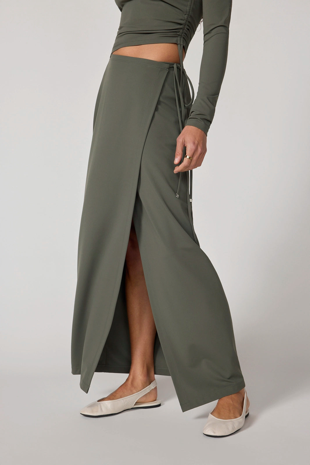 Cloud Fitted Wrap Skirt - Kambaba