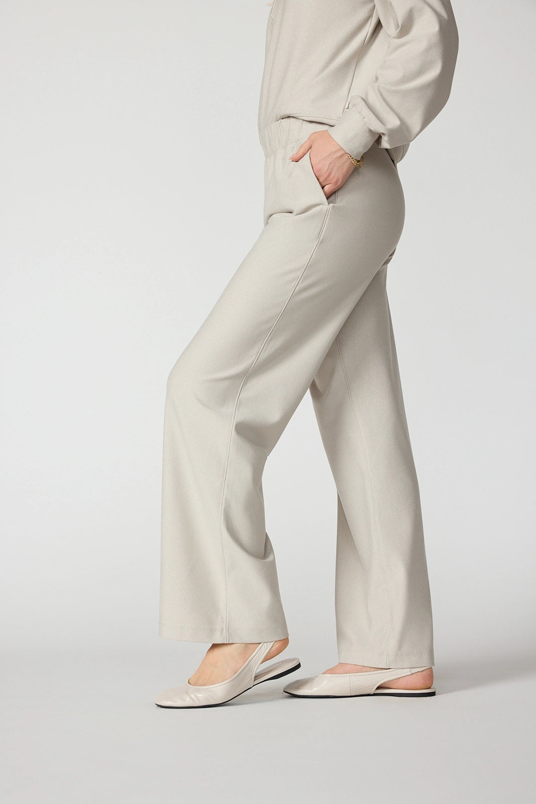 Shimmer Pant - Island Fossil/Silver