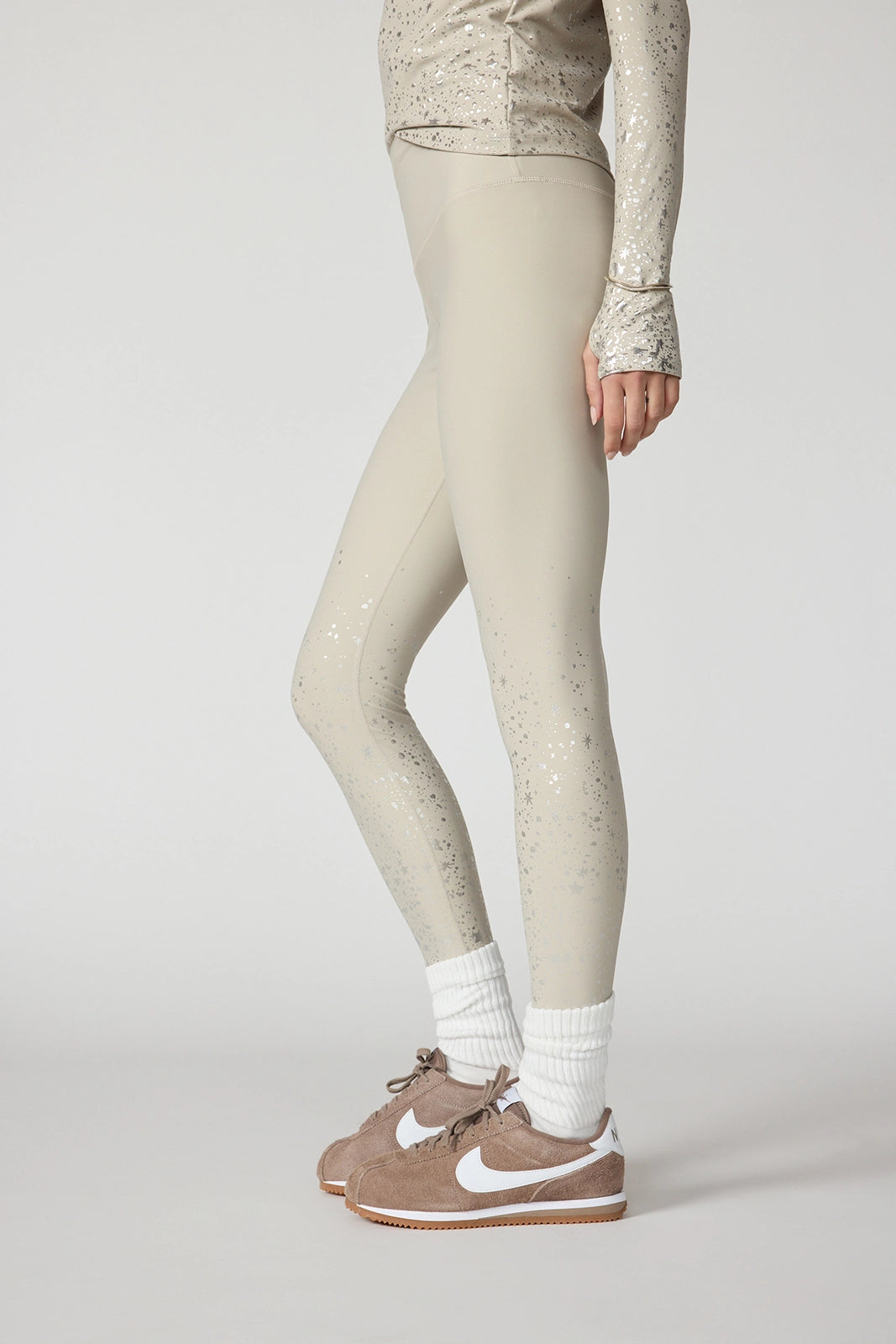 Star Foil Print Legging - Island Fossil