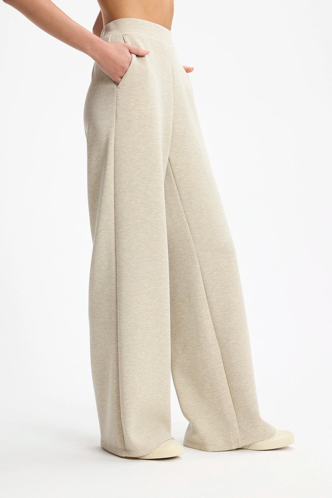 Dreamweave™ Wide Leg Pant - Htr Silver Sage