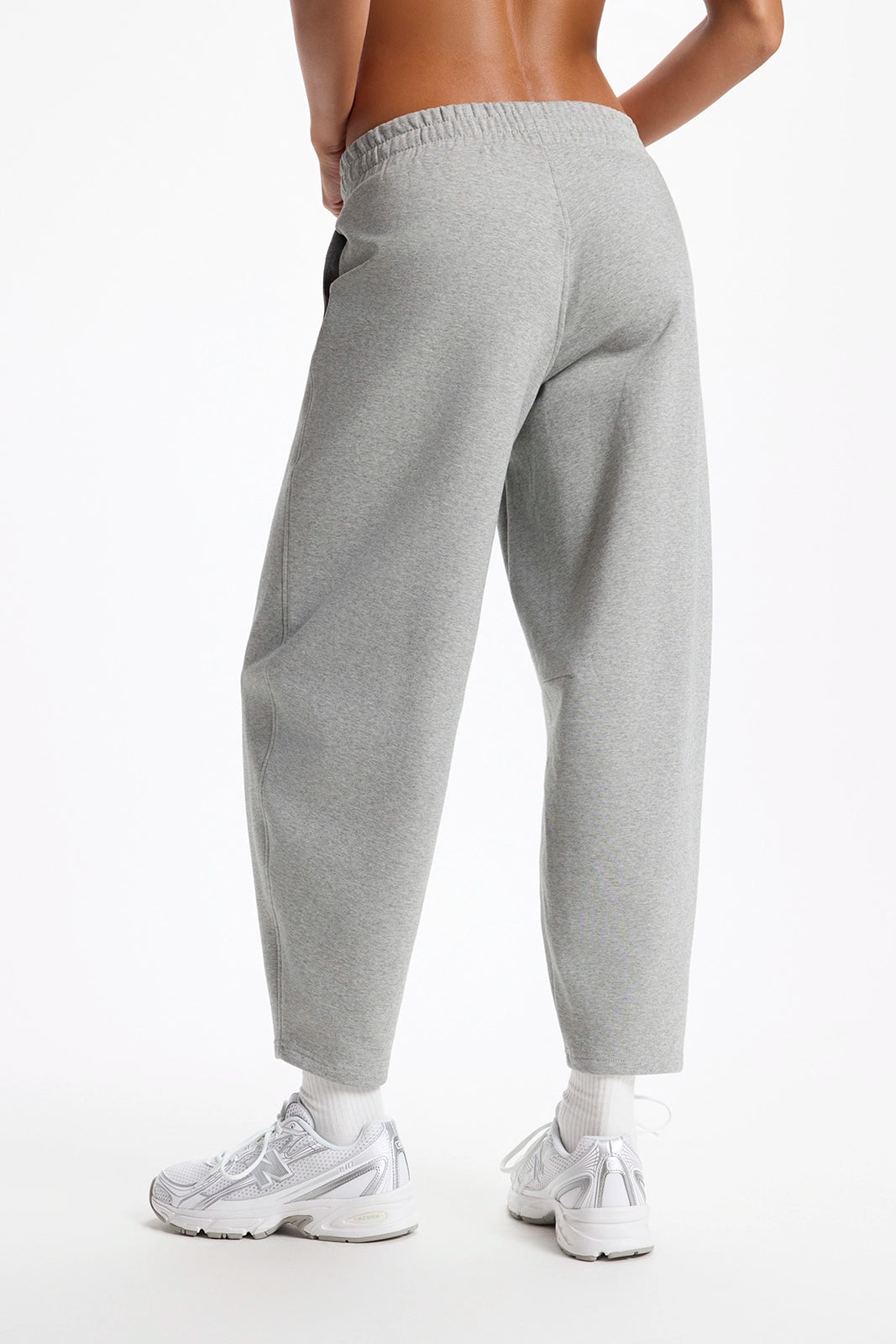 Ultrasoft Fleece Barrel Leg Pant - Htr Concrete