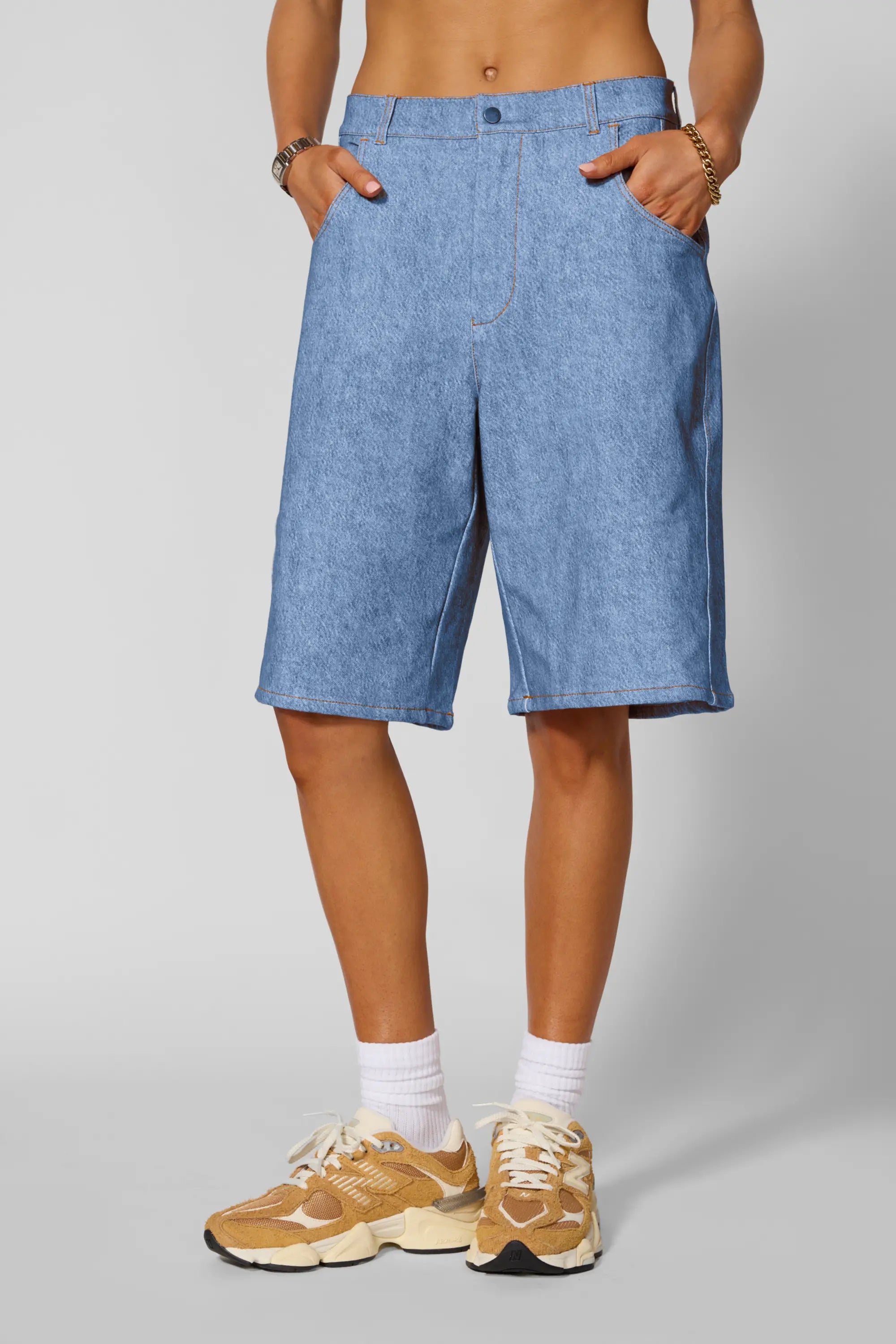 Trompe-l'œil Short - Denim Wash