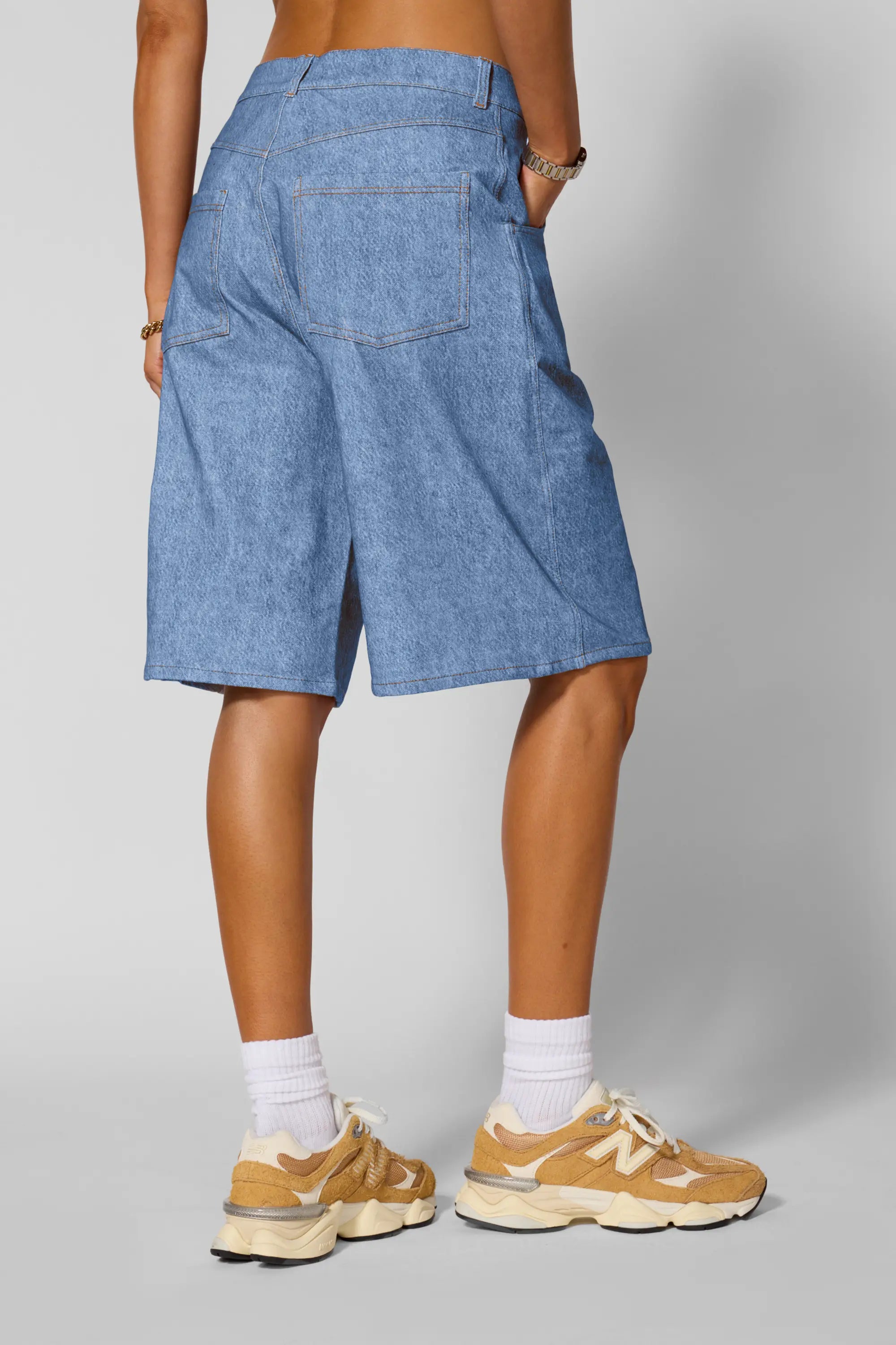 Trompe-l'œil Short - Denim Wash