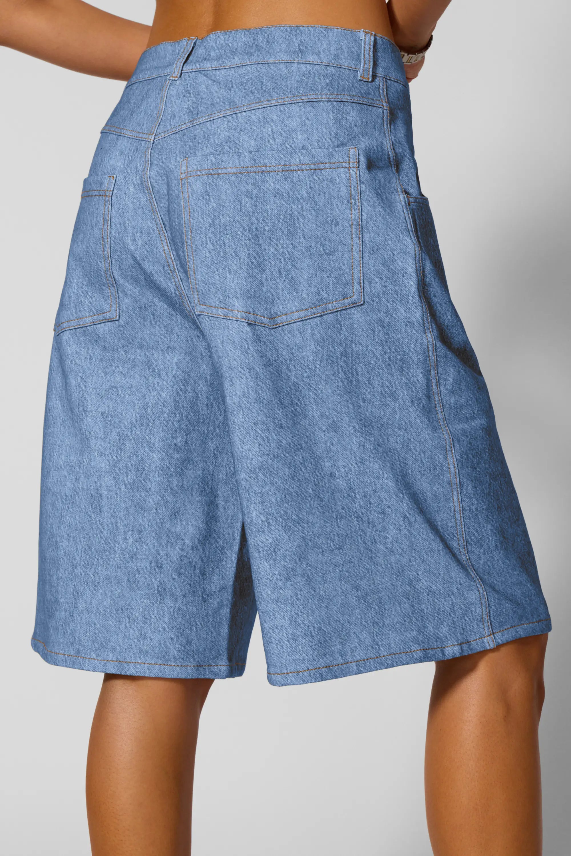 Trompe-l'œil Short - Denim Wash