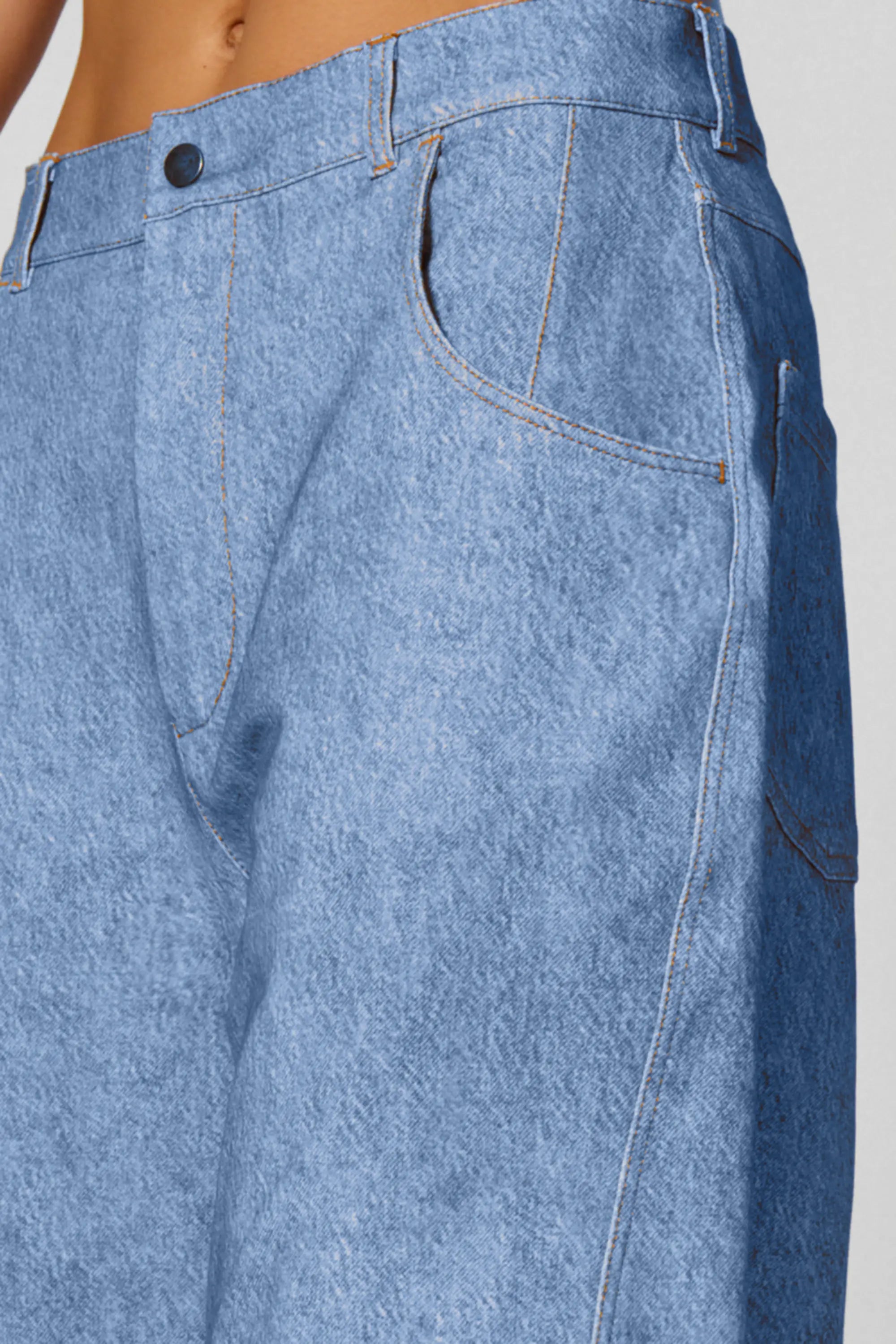 Trompe-l'œil Short - Denim Wash