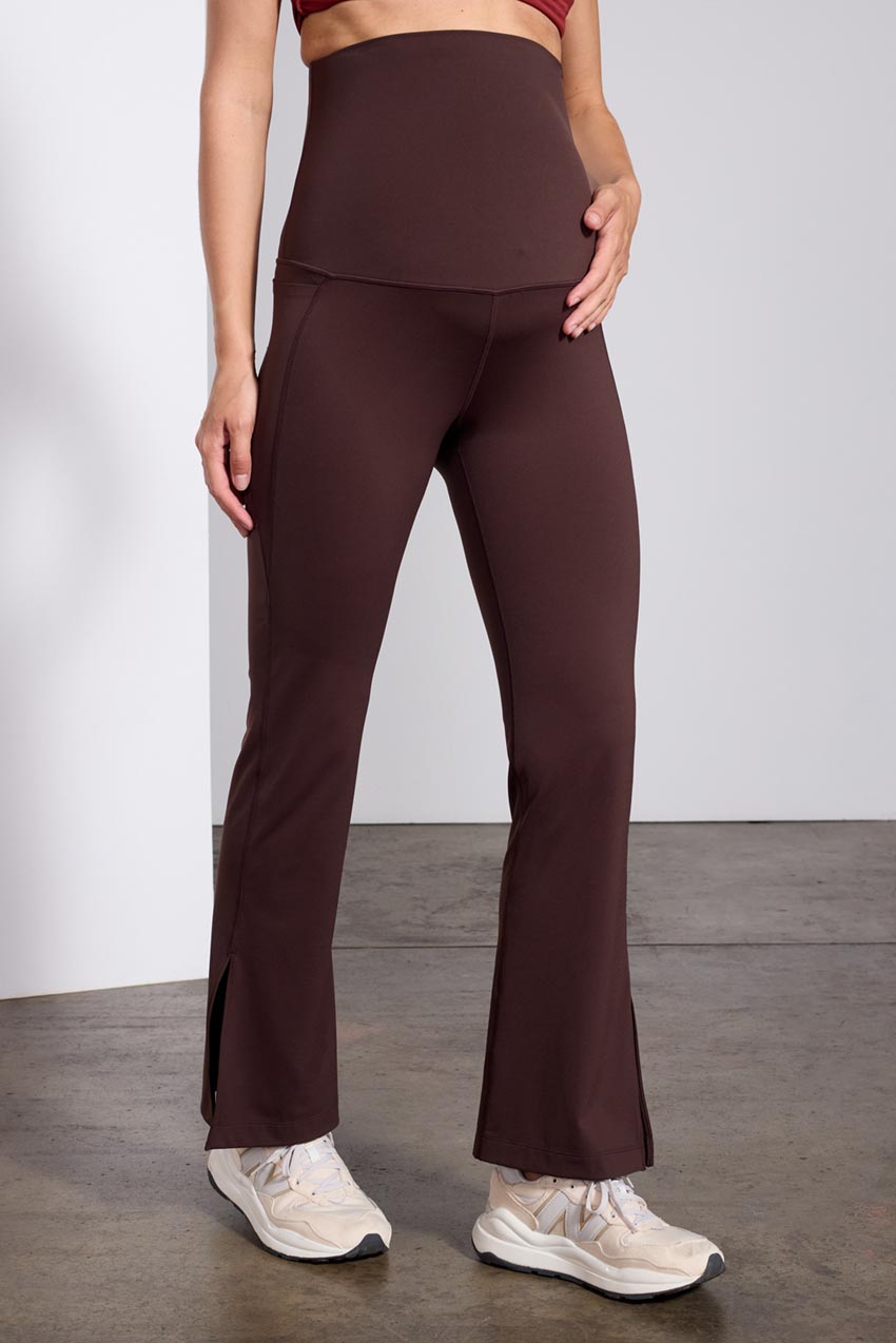 Vital Recycled Nylon Side Slit Maternity Wide Legging 30"