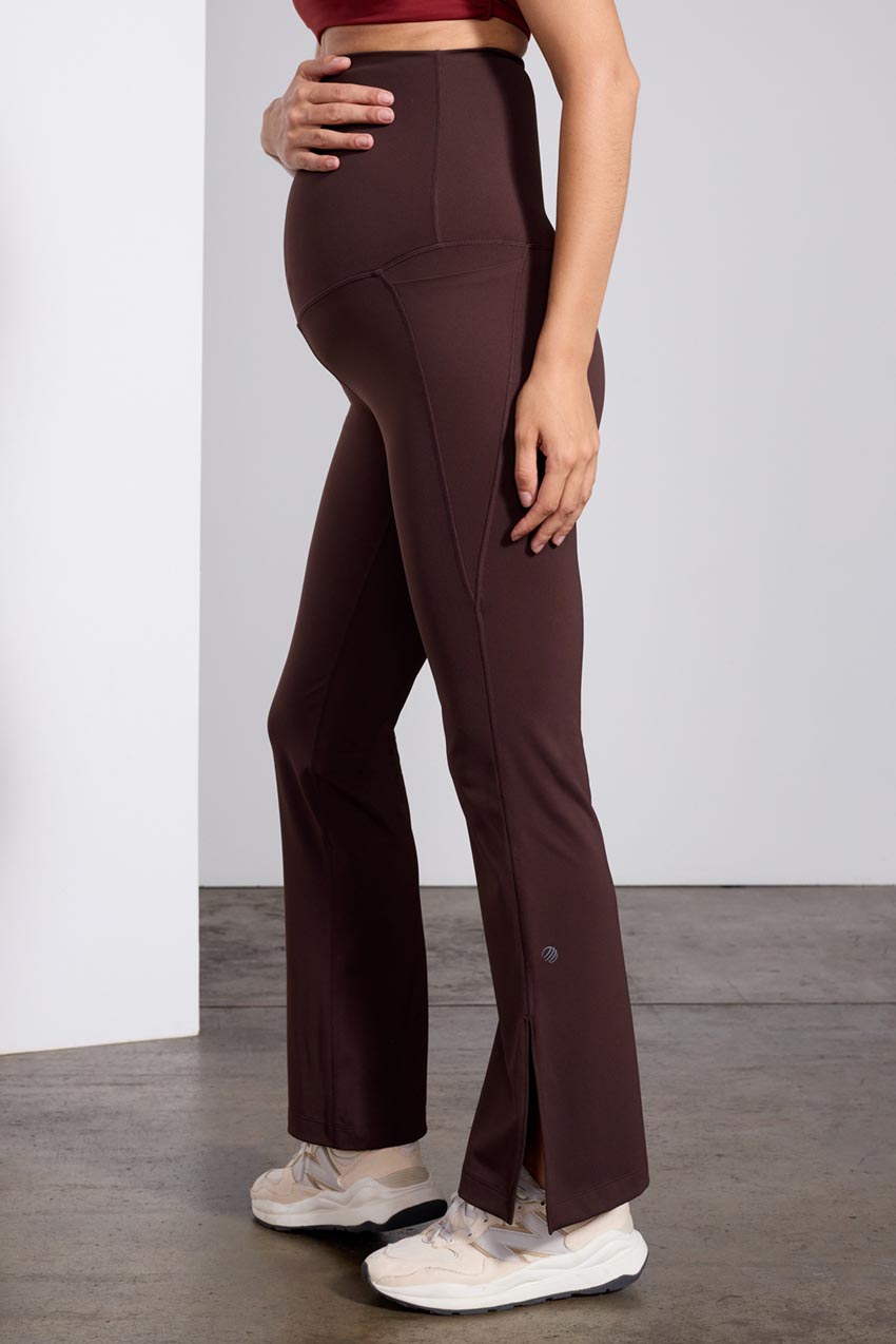 Vital Recycled Nylon Side Slit Maternity Wide Legging 30"