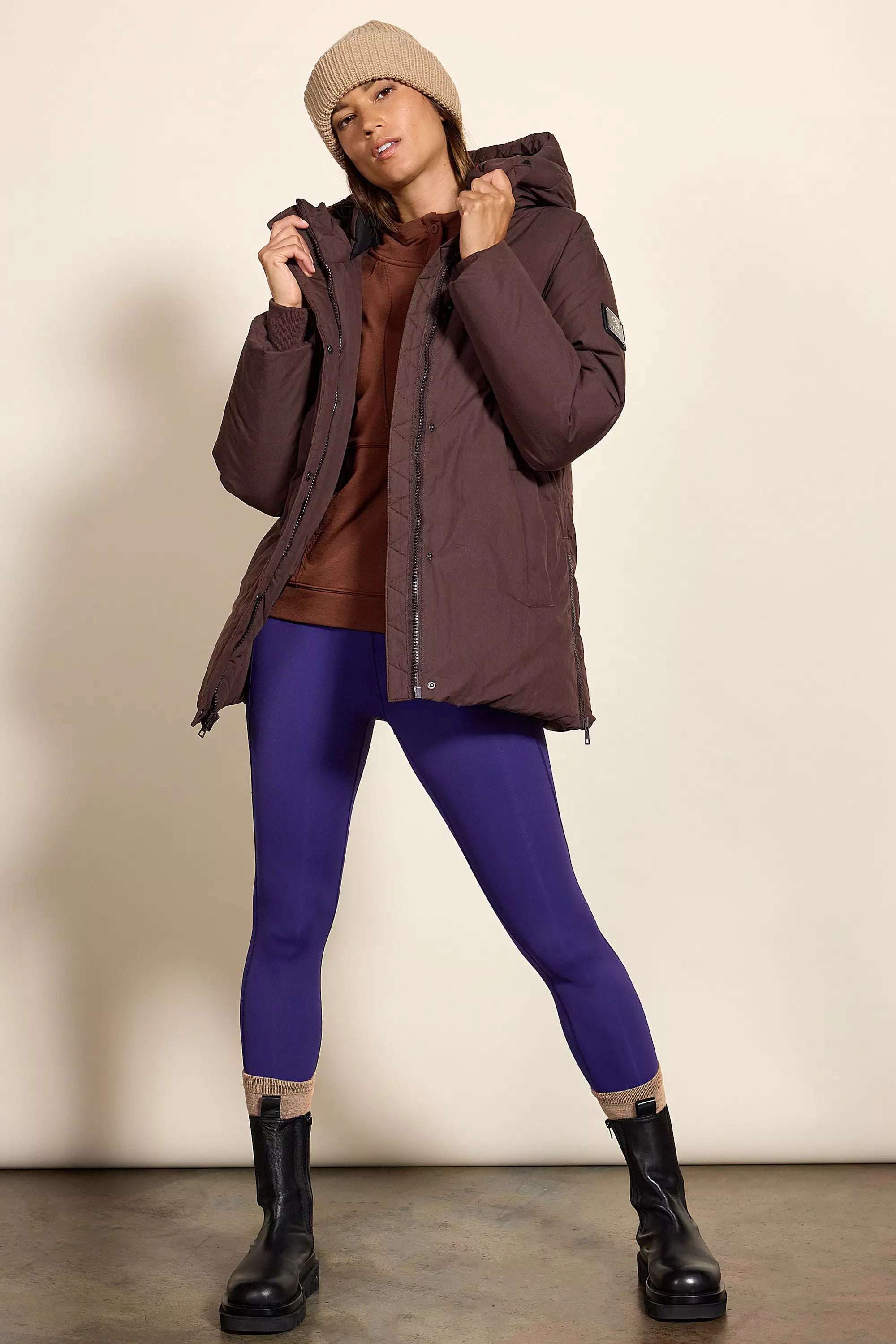 RDS Down Hip-Length Puffer - Chocolate Brown | MPG Sport