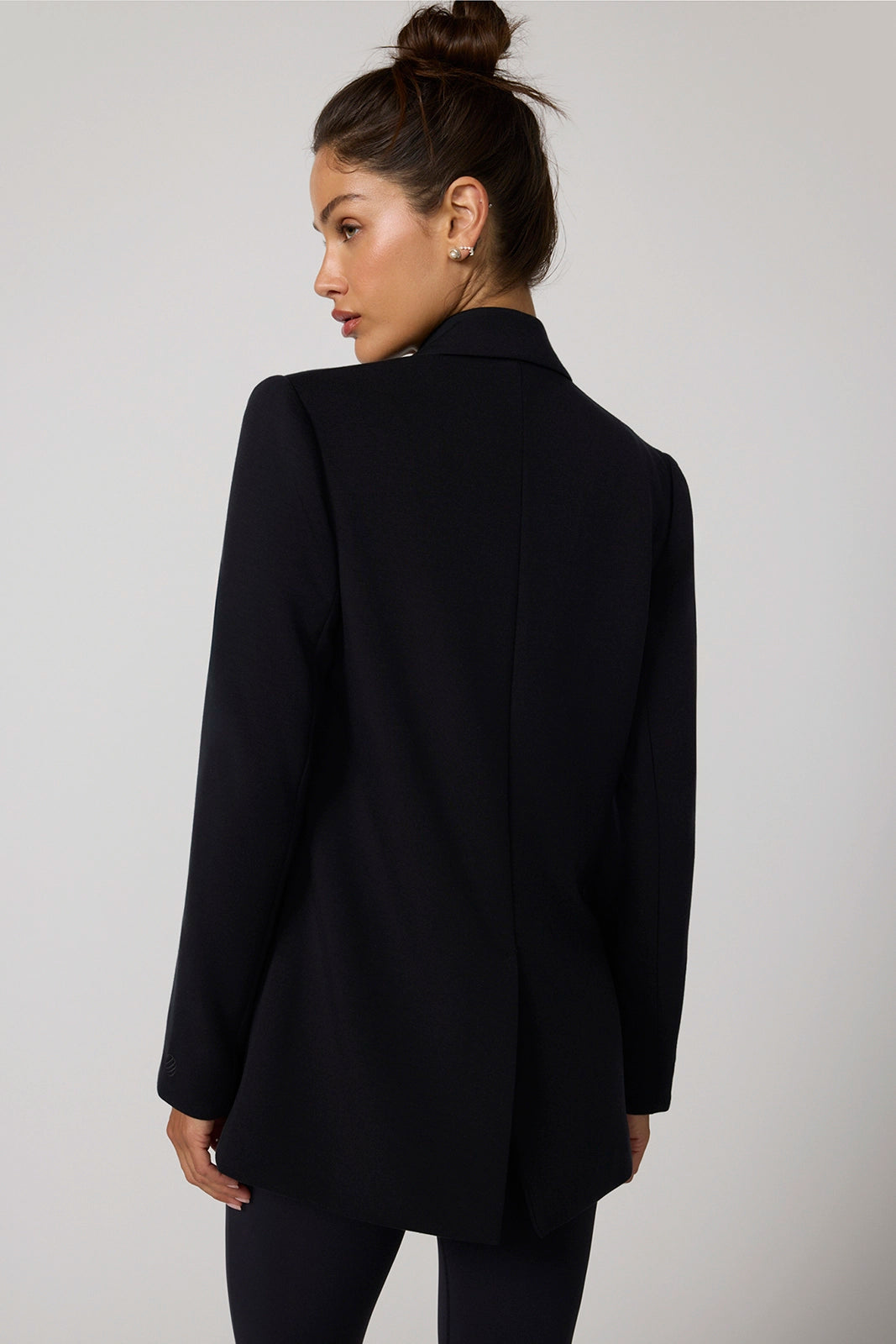 Performance Double Breasted Blazer - Black