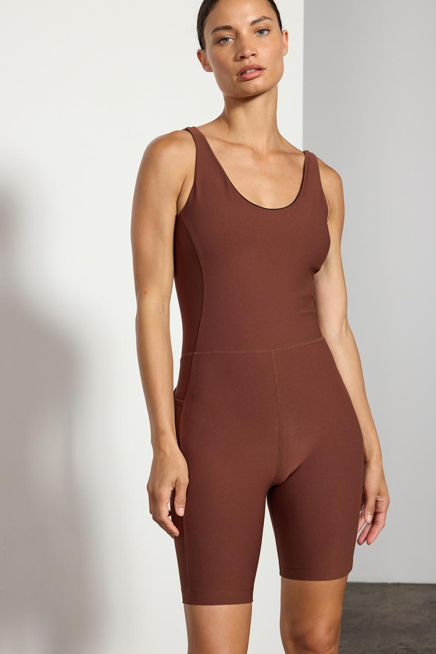 Explore Side Pocket Onesie 8" Peached
