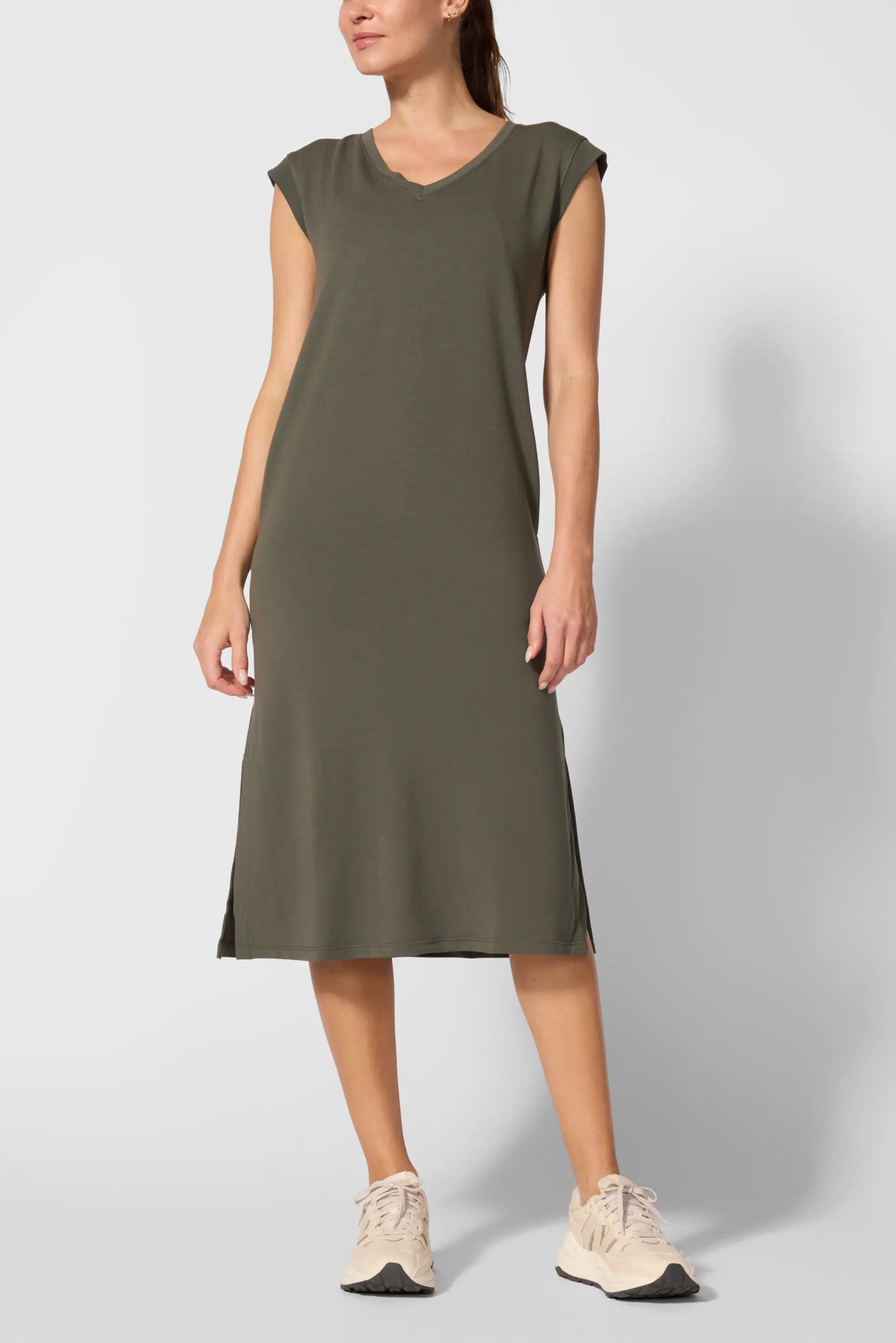 MPG Sport Cozy Fleece Sleeveless Maxi Dress