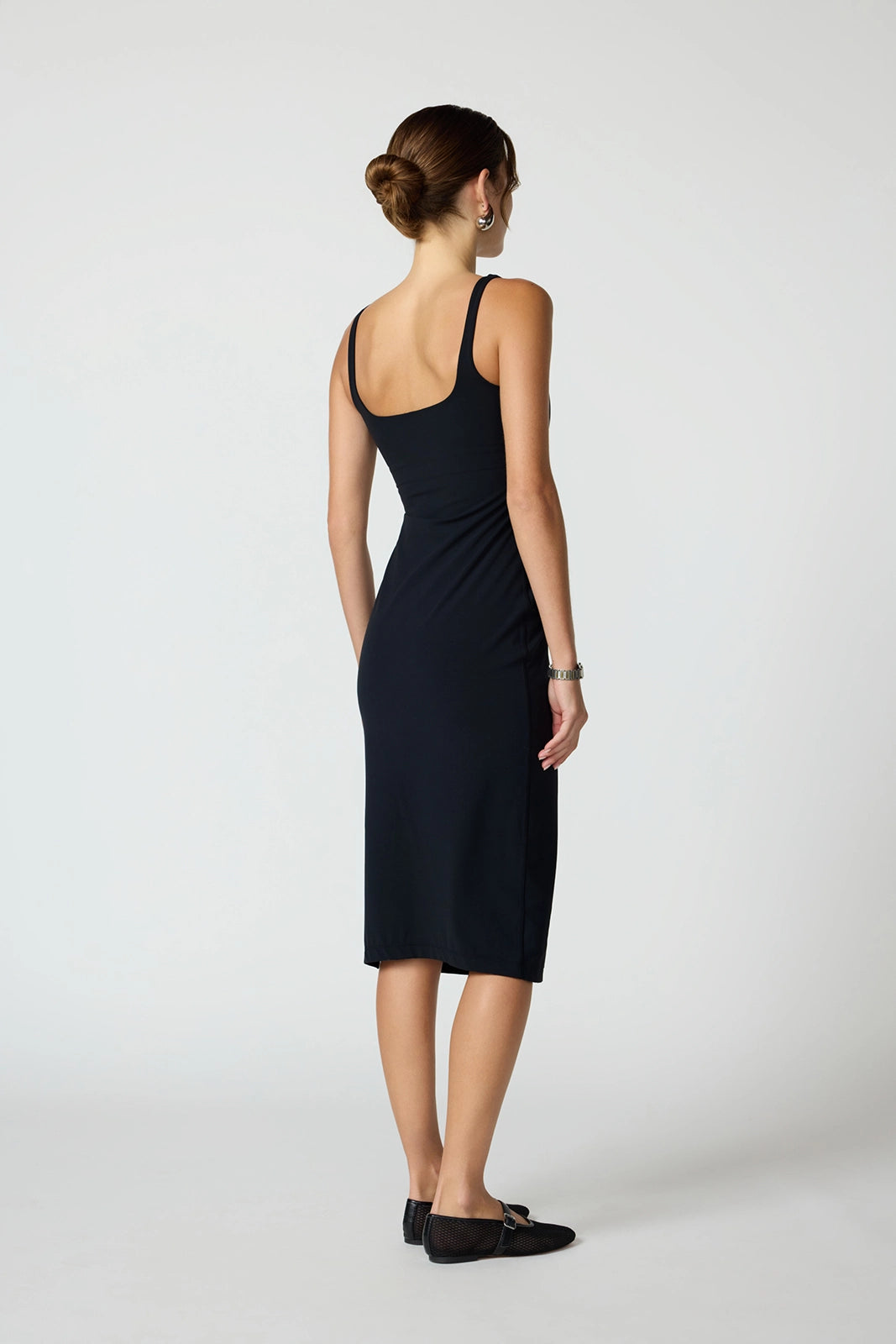 Cloud Dress with Slit & Support - Black
