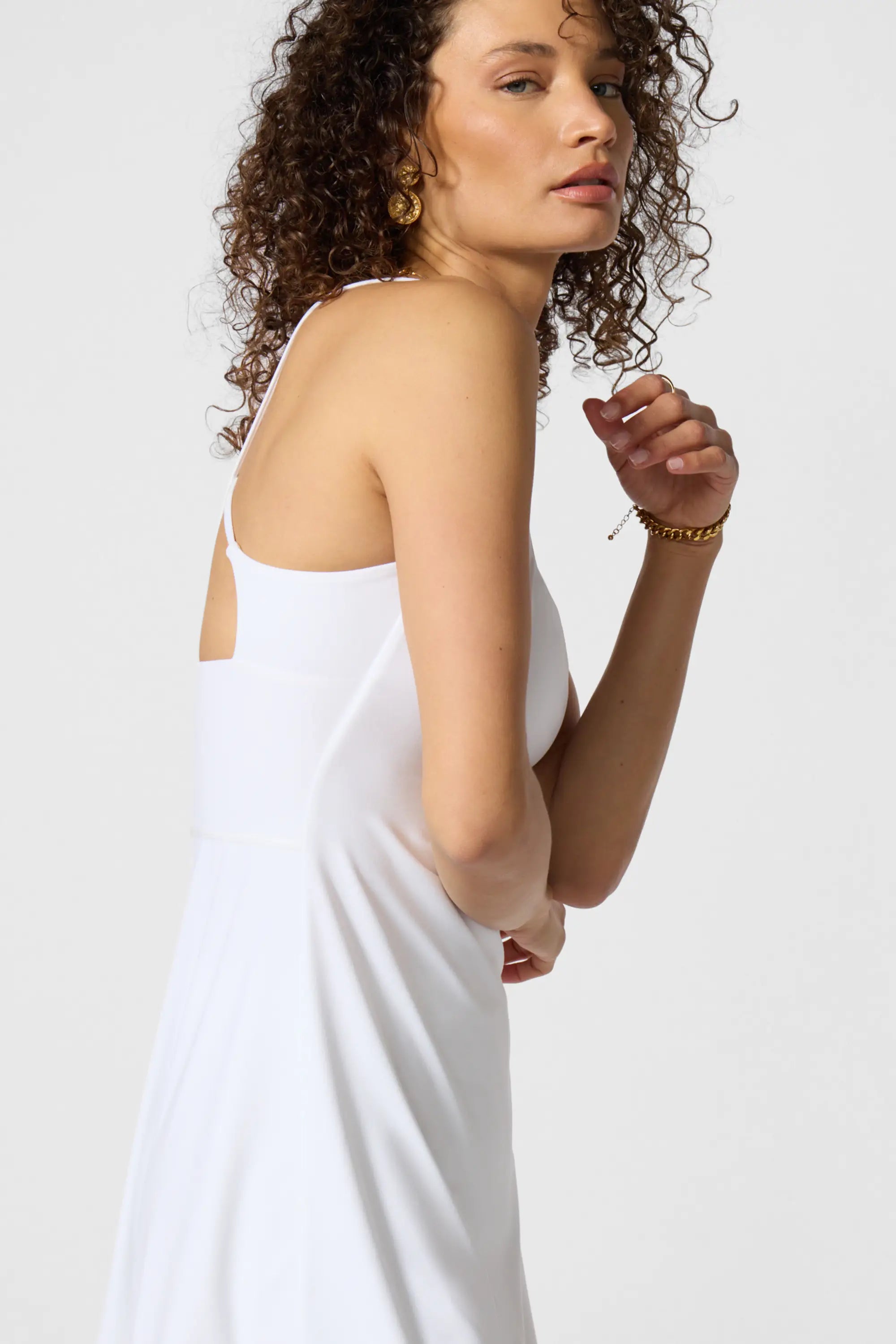 Cloud Dress with Strappy Back & Support - Brilliant White