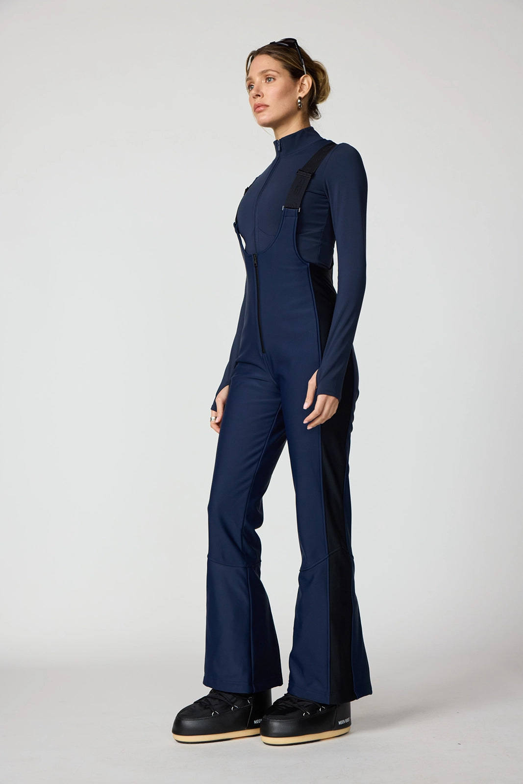Mini Flare Ski Bib - Navy Blazer