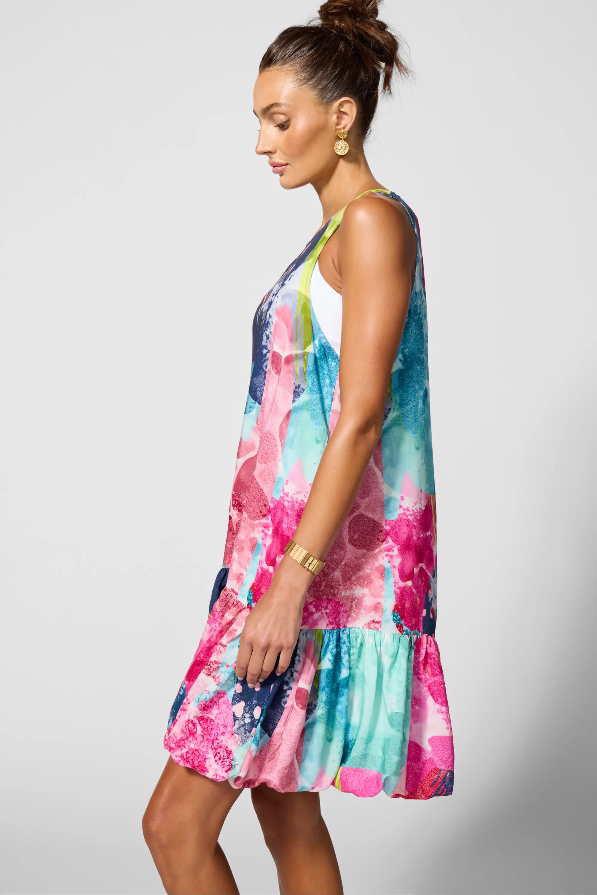 Peplum Dress - Sea Glass