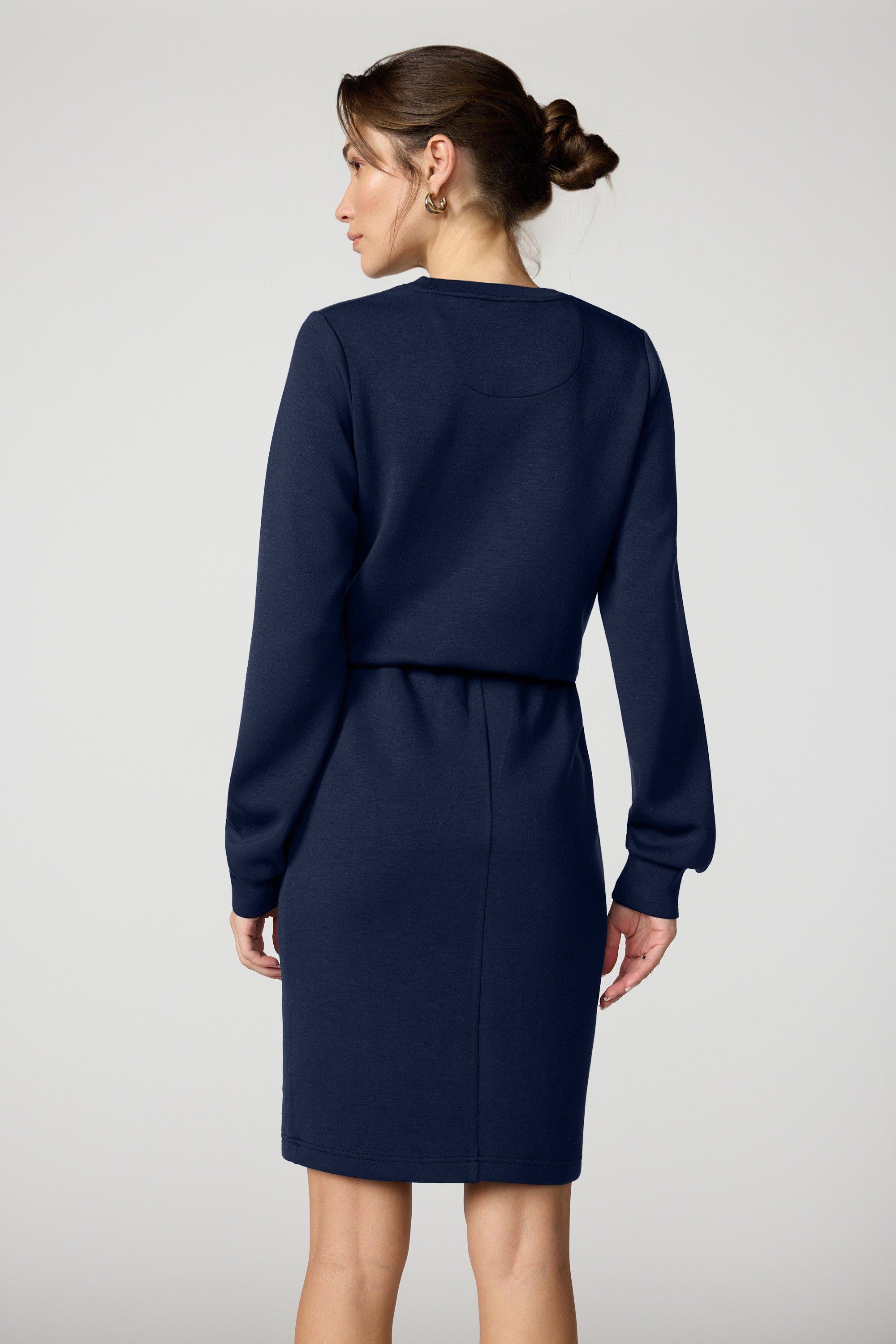 Dreamweave Long Sleeve Dress - Navy Blazer