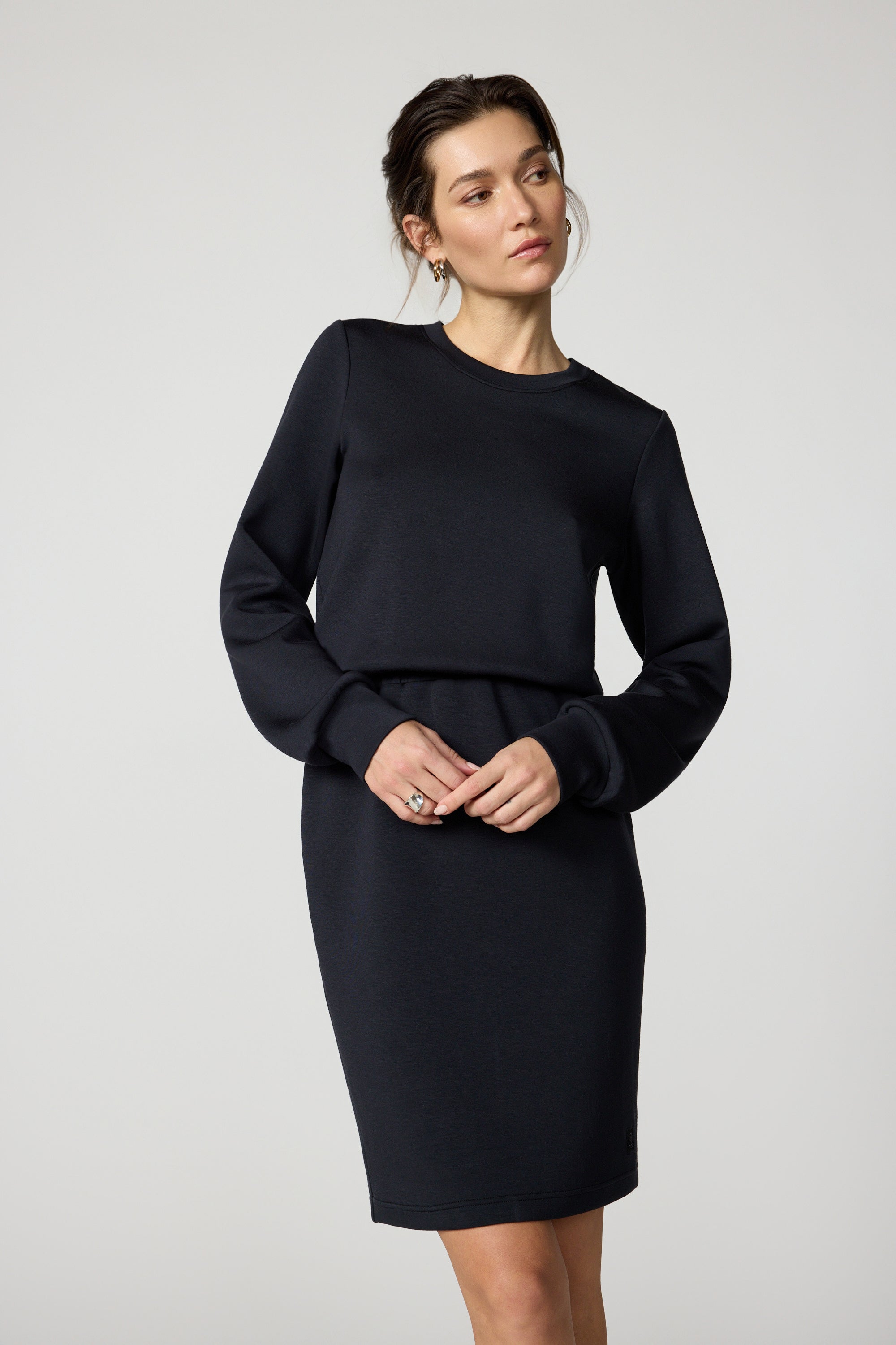 Dreamweave Long Sleeve Dress - Black
