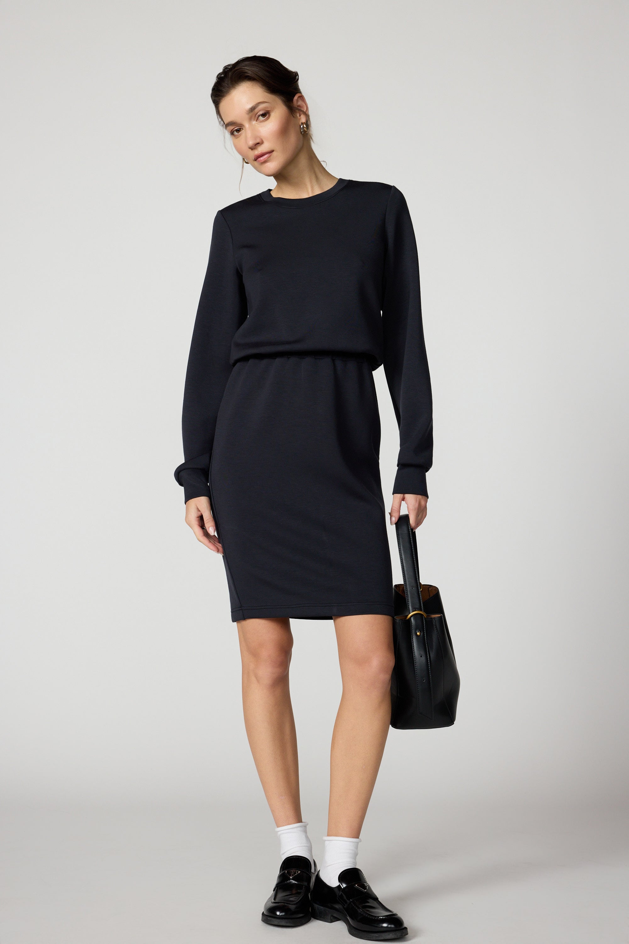 Dreamweave Long Sleeve Dress - Black