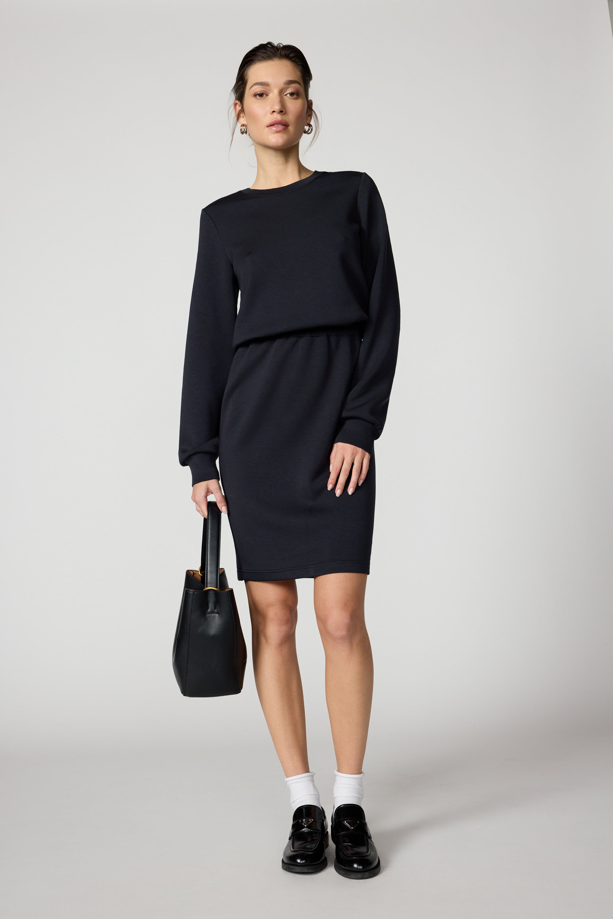 Dreamweave Long Sleeve Dress - Black